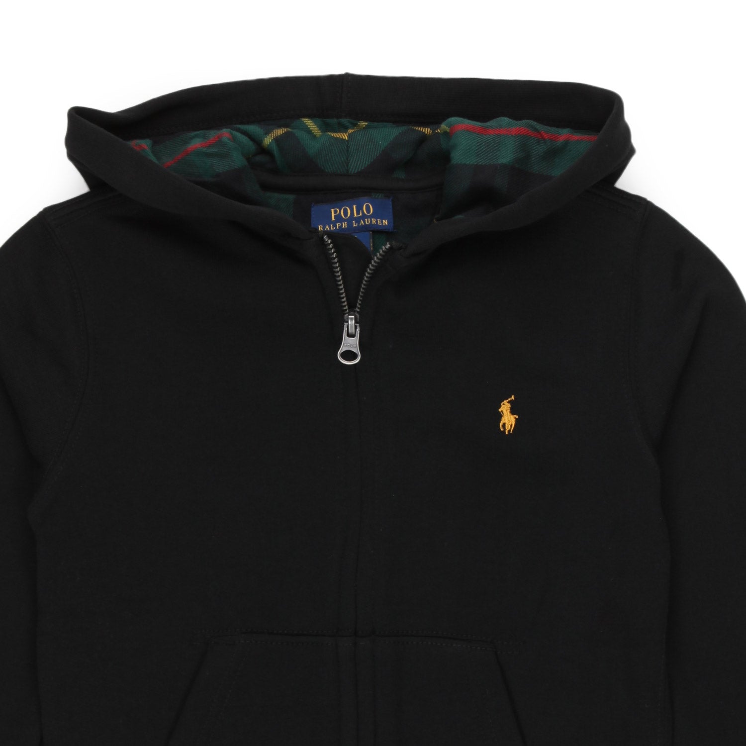 FELPA RL NERA CON CAPPUCCIO CHECK - annameglio.com abbigliamento moda