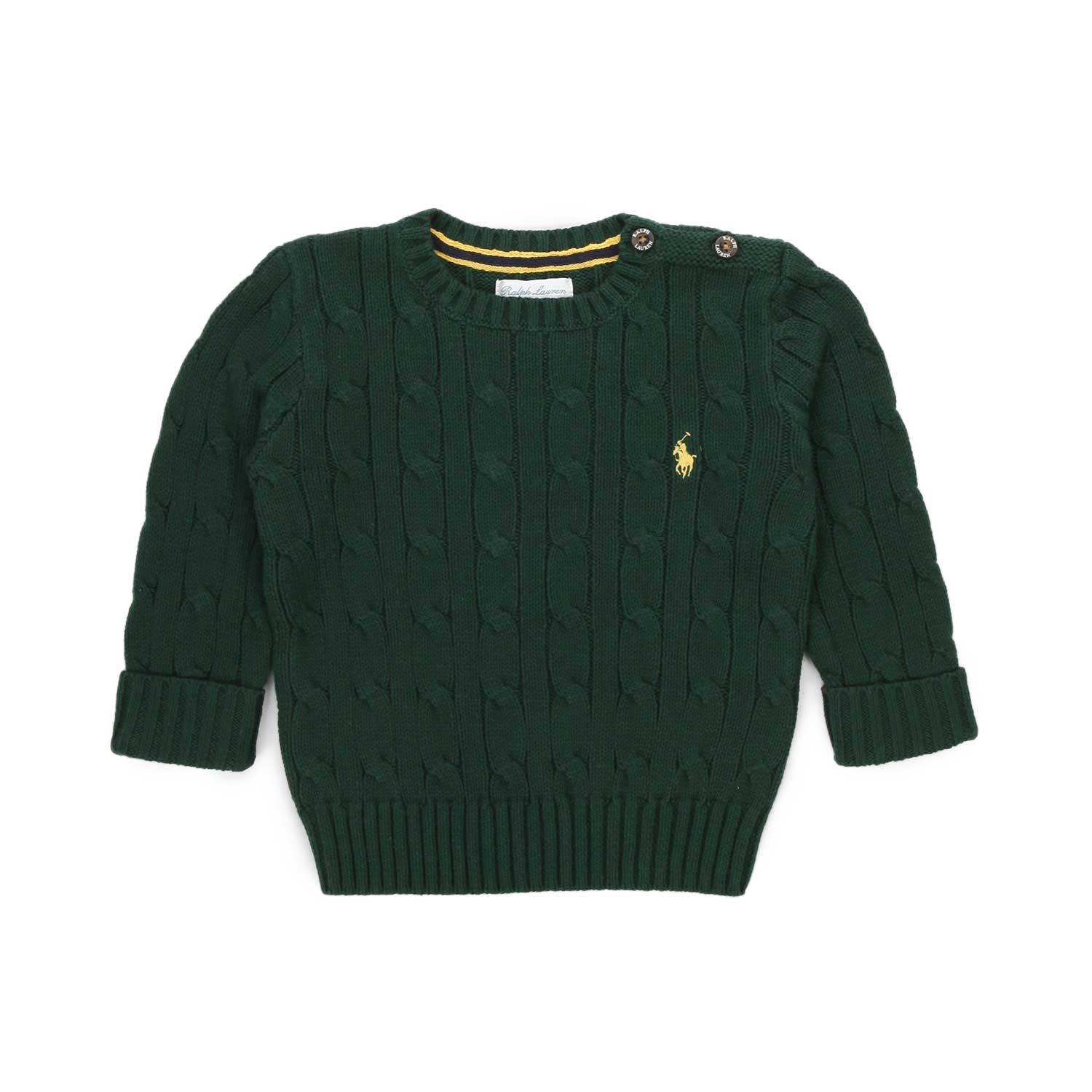 PULLOVER RL VERDE SCURO BIMBO - annameglio.com abbigliamento moda