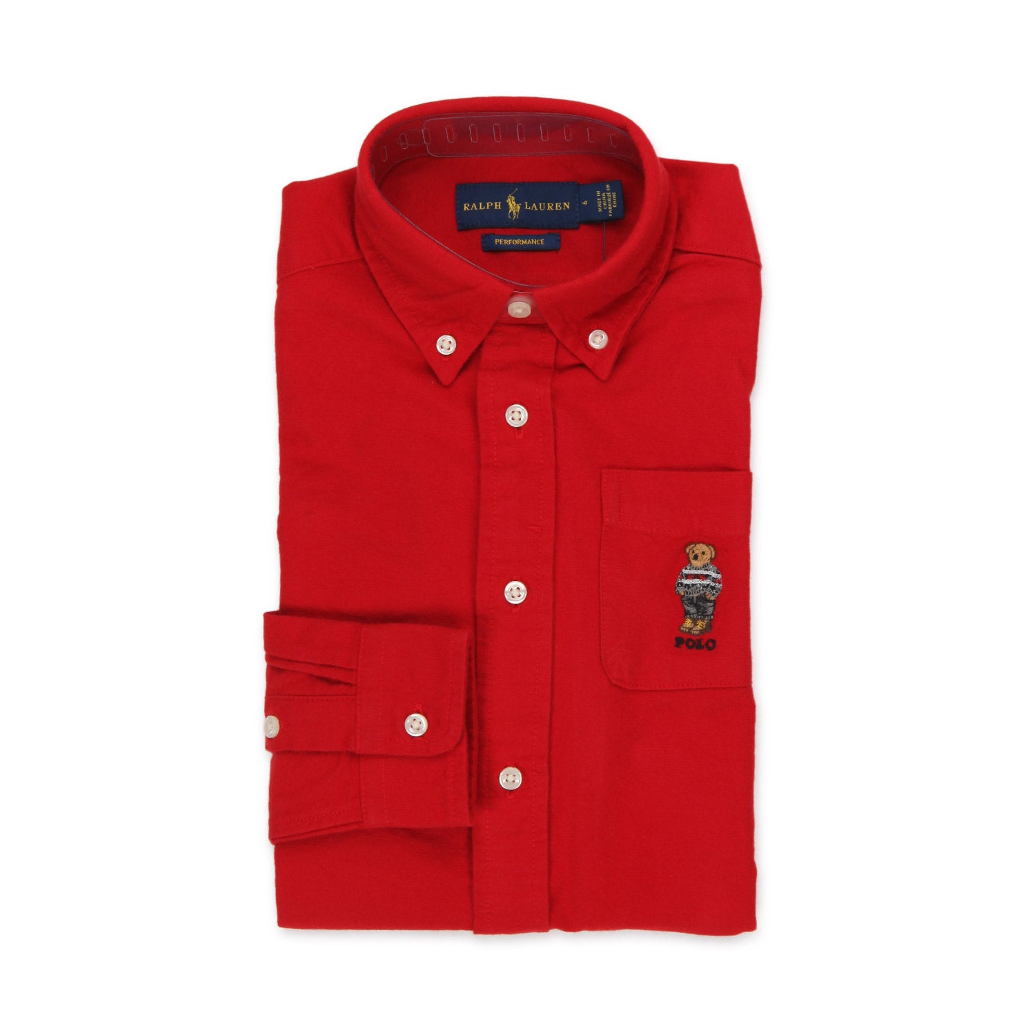 CAMICIA ROSSA POLO BEAR BIMBO - annameglio.com abbigliamento moda