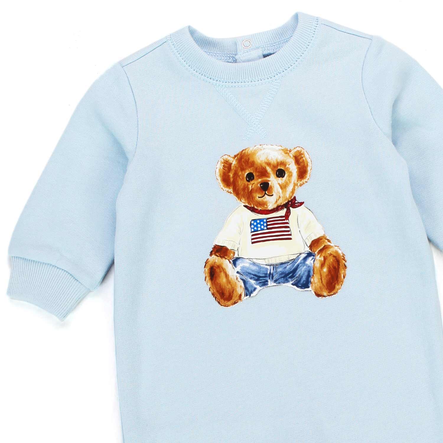 TUTINA POLO BEAR CELESTE NEONATO - annameglio.com abbigliamento moda