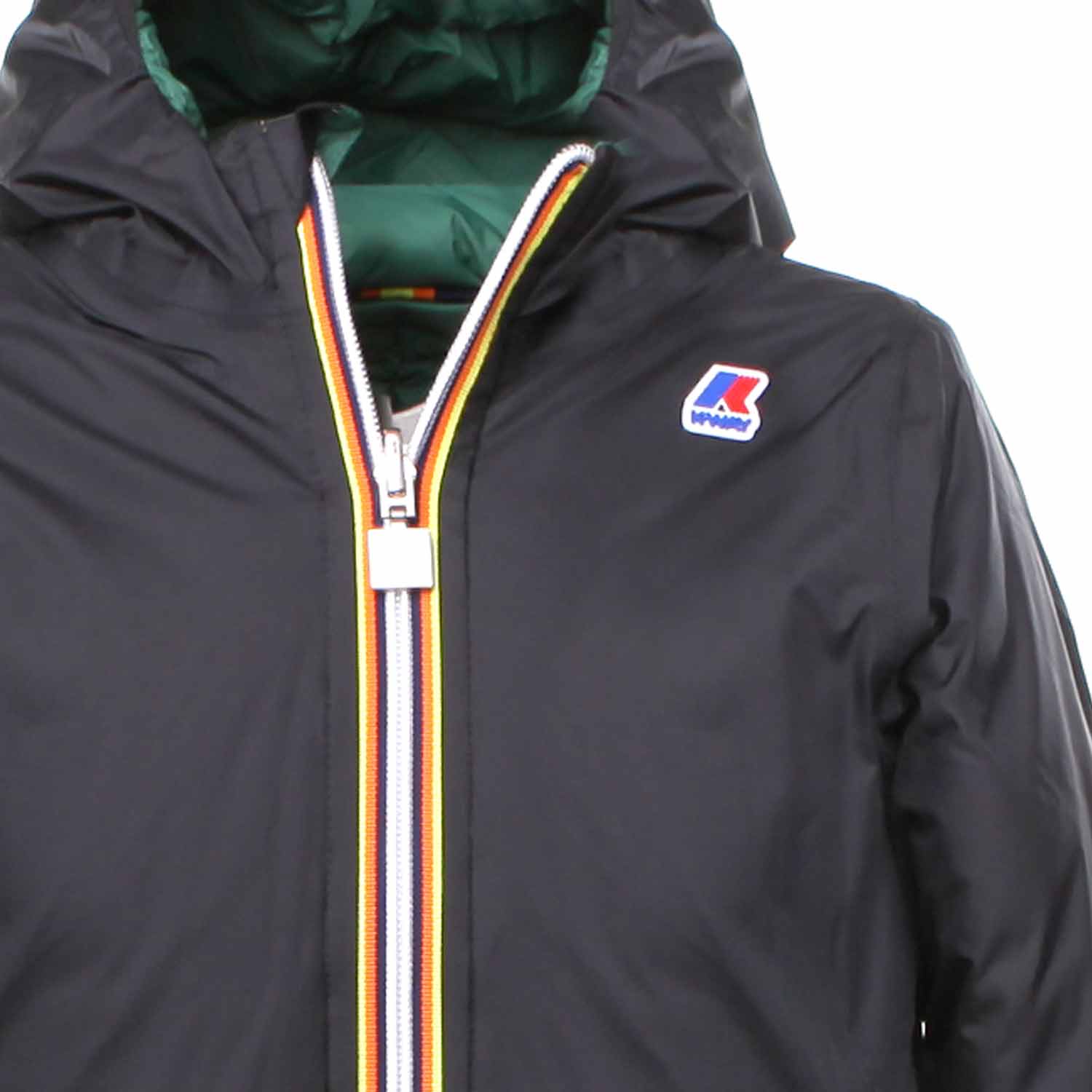 GIUBBOTTO NERO VERDE UNISEX REVERSIBILE - annameglio.com abbigliamento moda