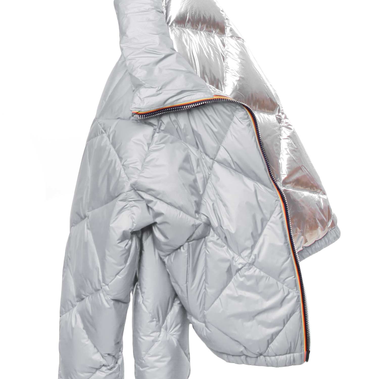 PIUMINO IMELDA HEAVY QUILTED METAL BIANCO - annameglio.com abbigliamento moda