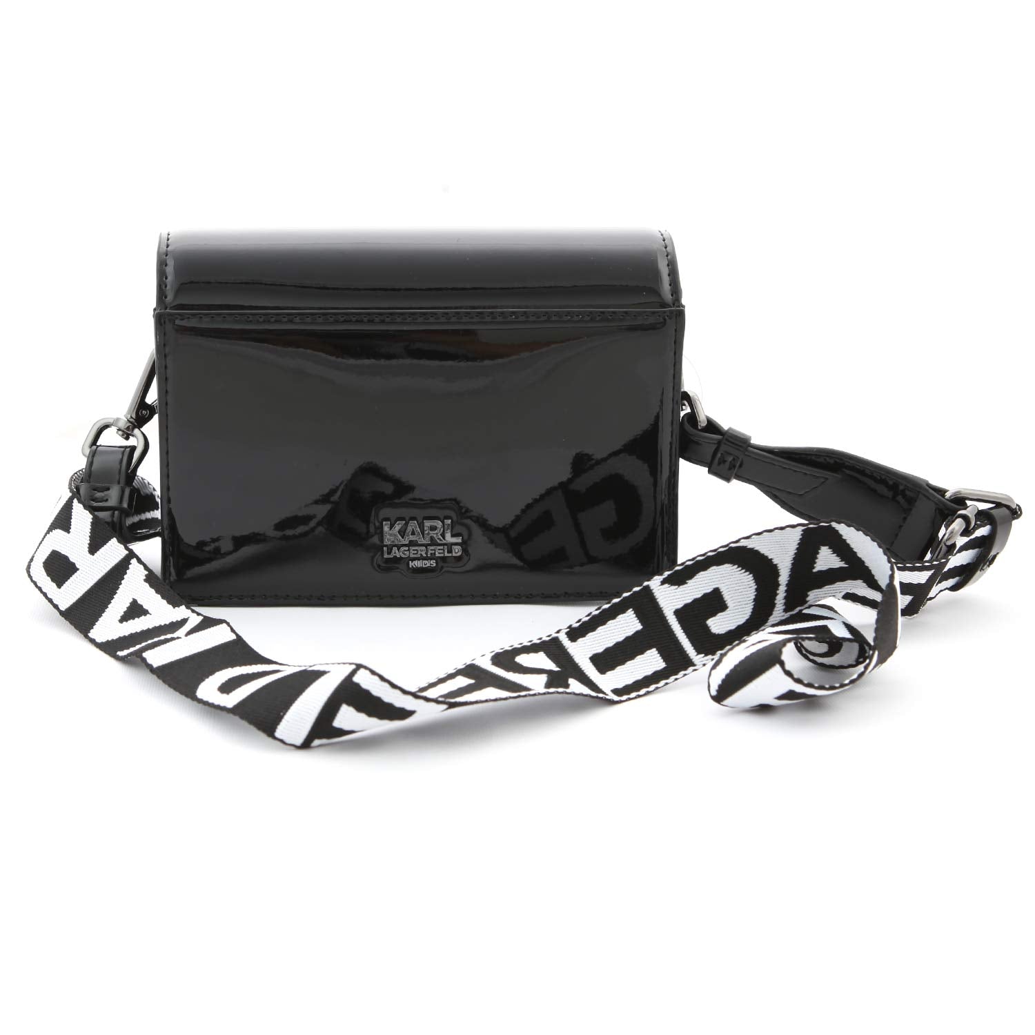 BORSETTA A SPALLA NERO LUCIDO BAMBINA E TEENAGER - annameglio.com abbigliamento moda