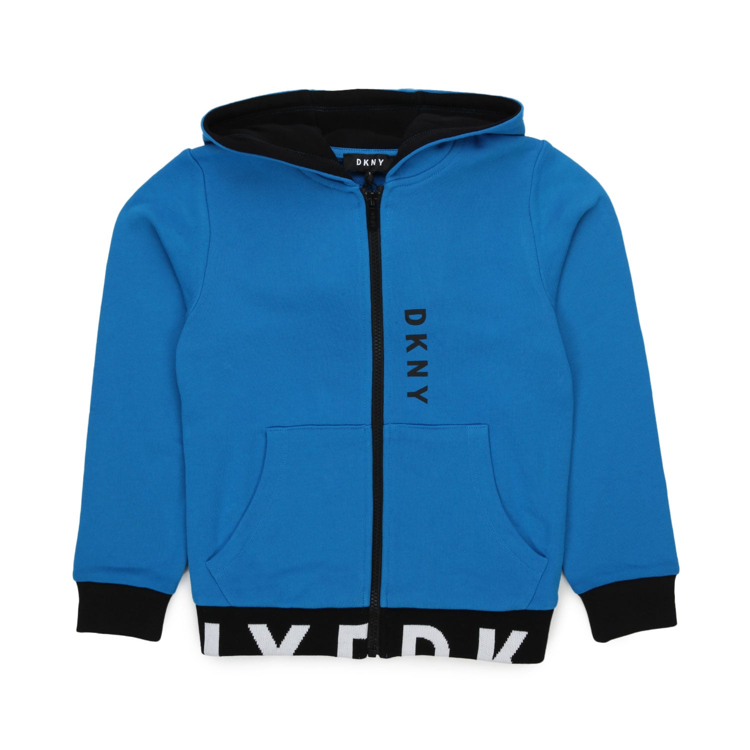 FELPA CON CAPPUCCIO AZZURRA E NERA BAMBINO E TEEN - annameglio.com abbigliamento moda