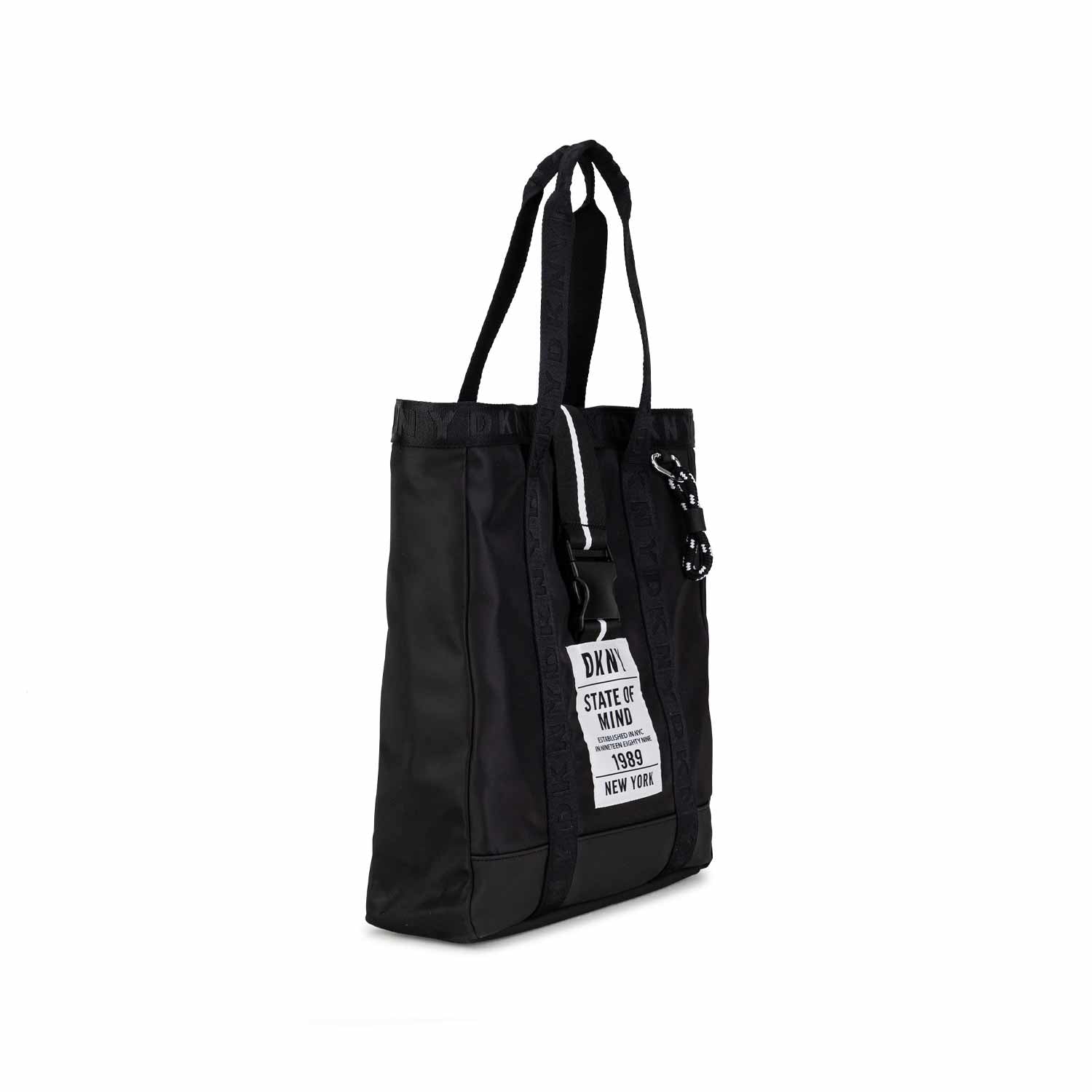 BORSA TOTE NERA CON LOGHI BAMBINA E TEEN - annameglio.com abbigliamento moda