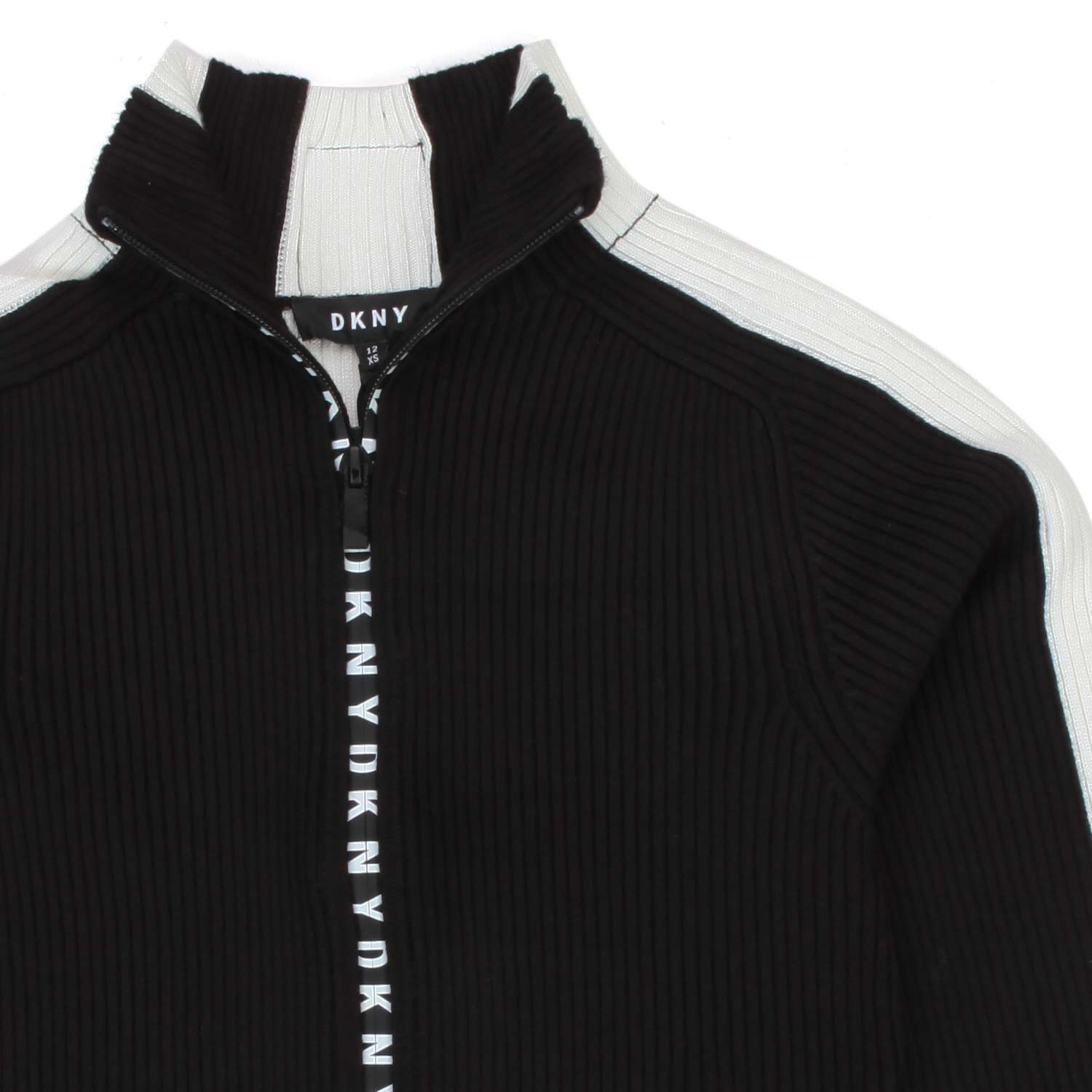 CARDIGAN LUPETTO NERO E BIANCO BAMBINA E TEENAGER - annameglio.com abbigliamento moda