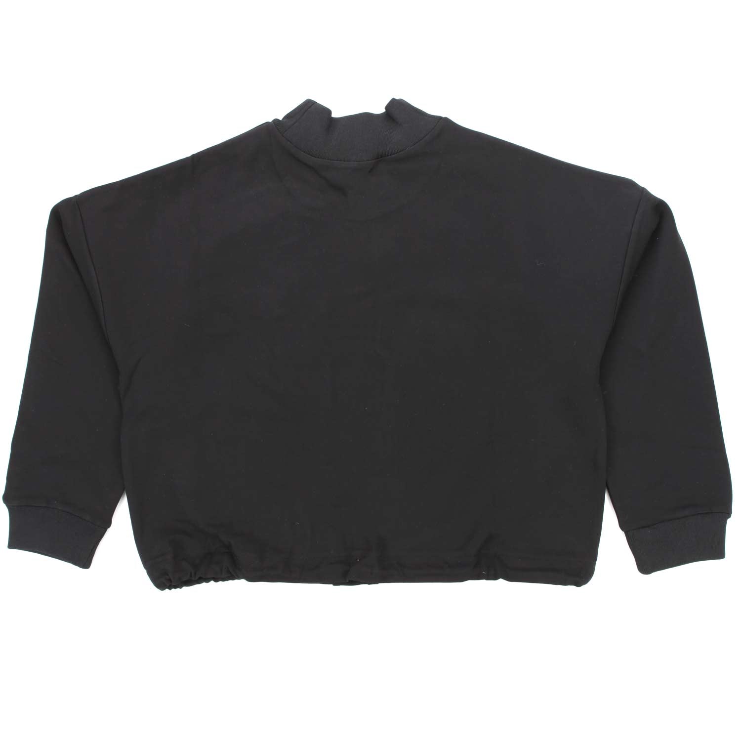 FELPA CROPPED NERA CON LOGHI BAMBINA E TEENAGER - annameglio.com abbigliamento moda
