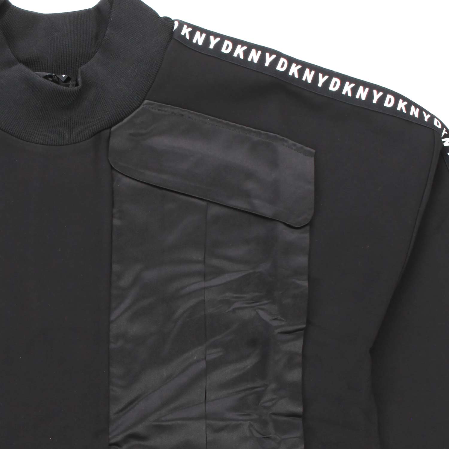 FELPA CROPPED NERA CON LOGHI BAMBINA E TEENAGER - annameglio.com abbigliamento moda