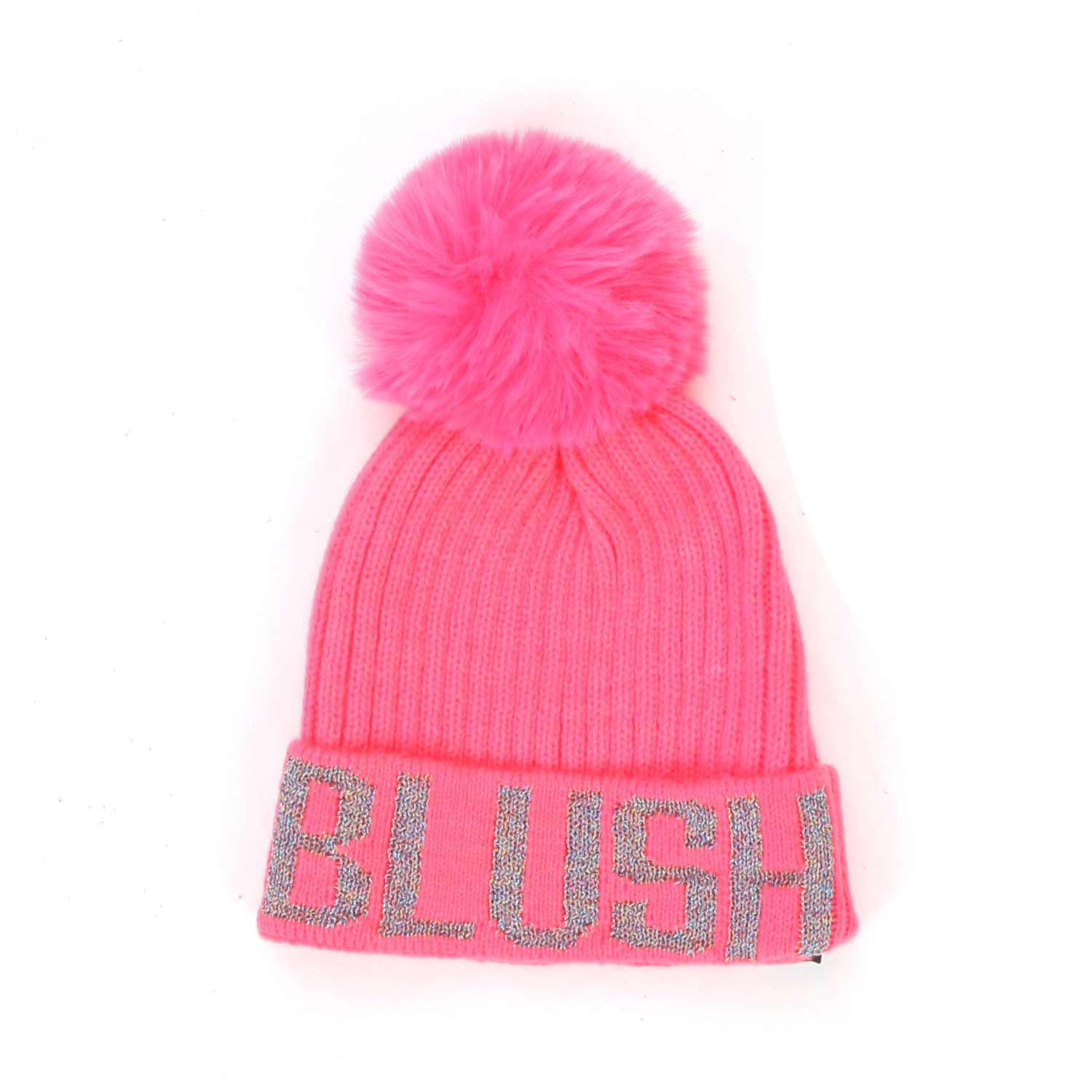 CAPPELLO ROSA FLUO CON PON-PON BAMBINA - annameglio.com abbigliamento moda