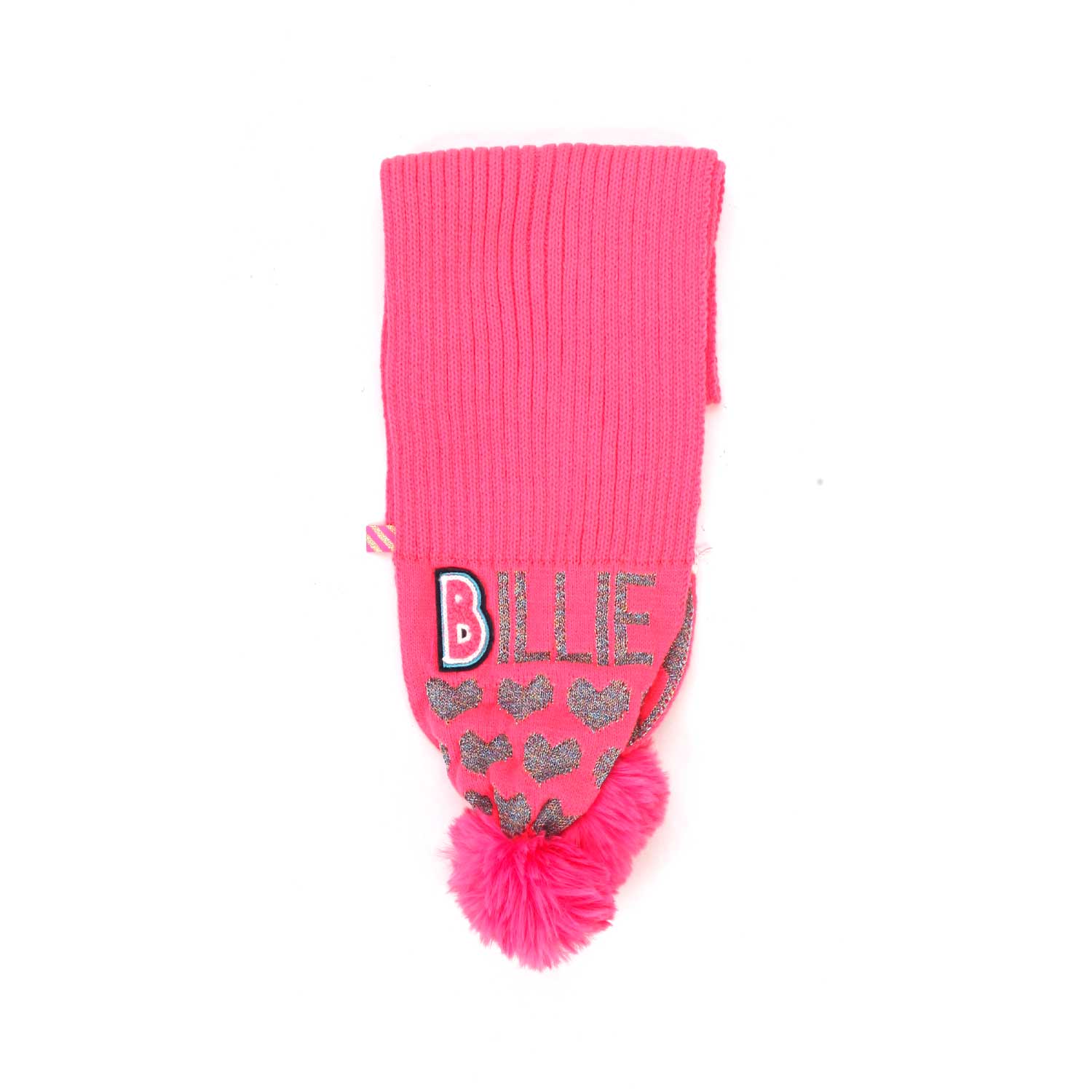 SCIARPA ROSA FLUO CON PON-PON BAMBINA - annameglio.com abbigliamento moda