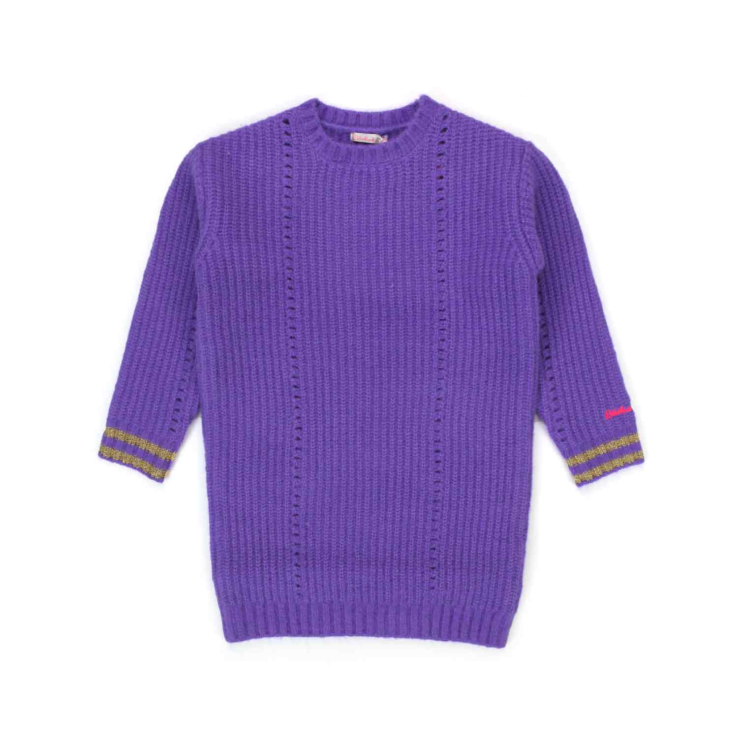 ABITO MAXI-MAGLIA VIOLA BAMBINA - annameglio.com abbigliamento moda