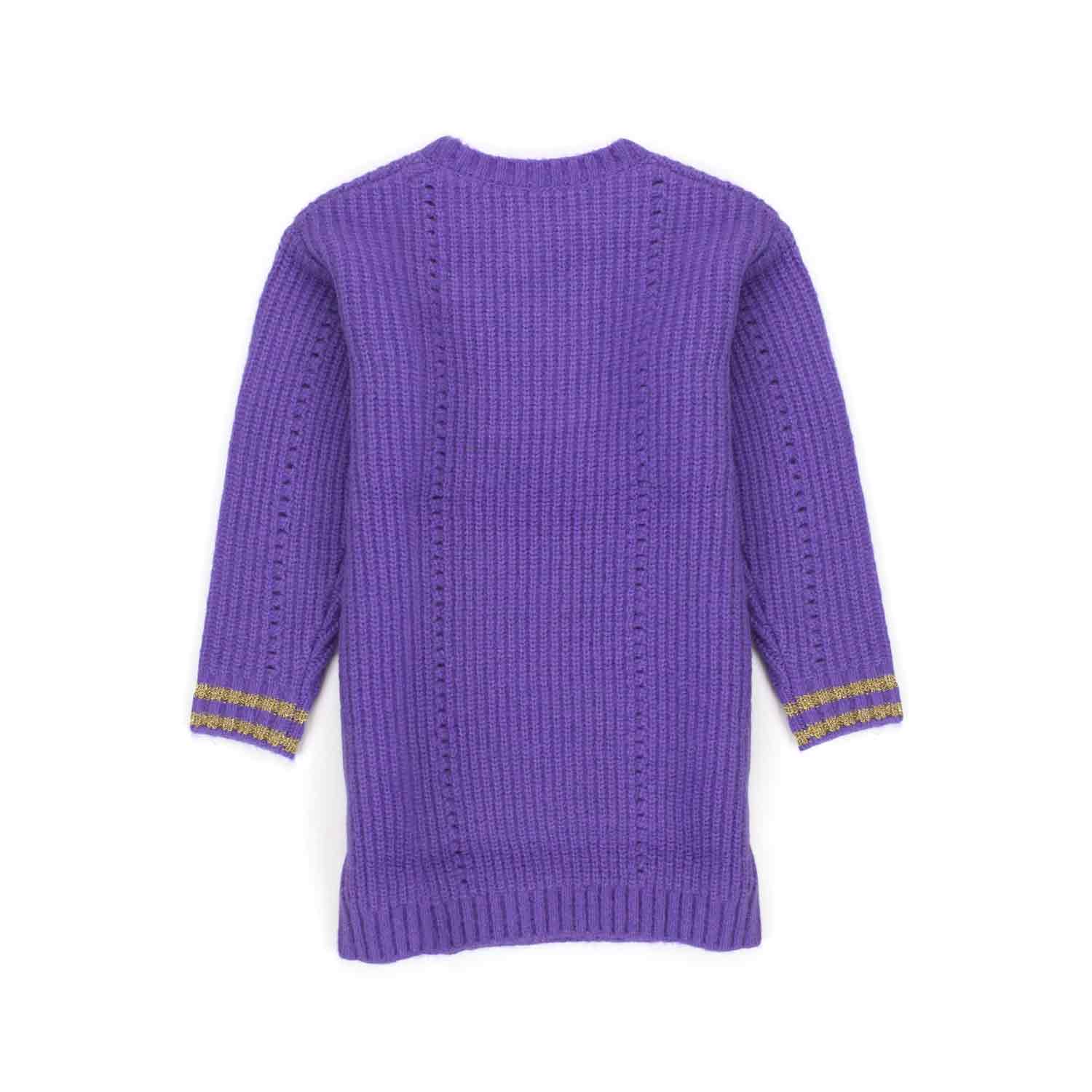 ABITO MAXI-MAGLIA VIOLA BAMBINA - annameglio.com abbigliamento moda