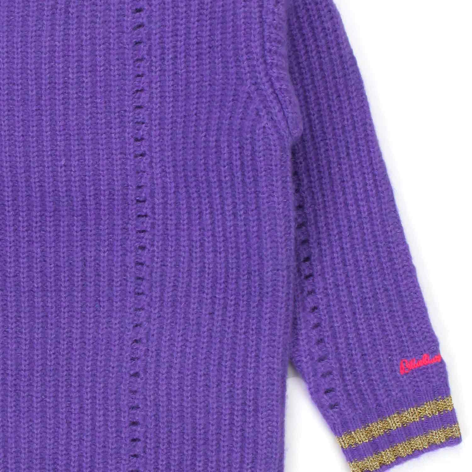 ABITO MAXI-MAGLIA VIOLA BAMBINA - annameglio.com abbigliamento moda