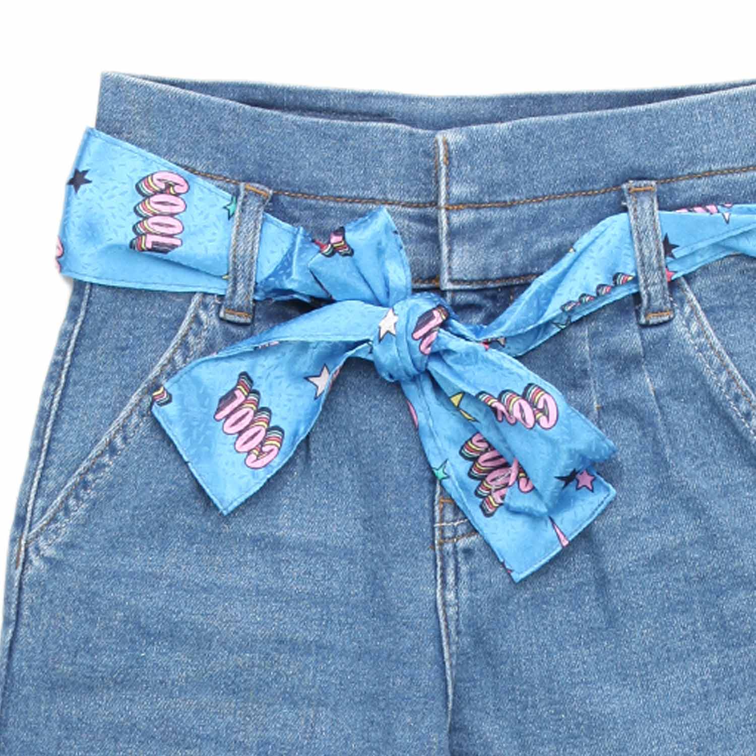 JEANS CHIARO CON FUSCIACCA BAMBINA - annameglio.com abbigliamento moda