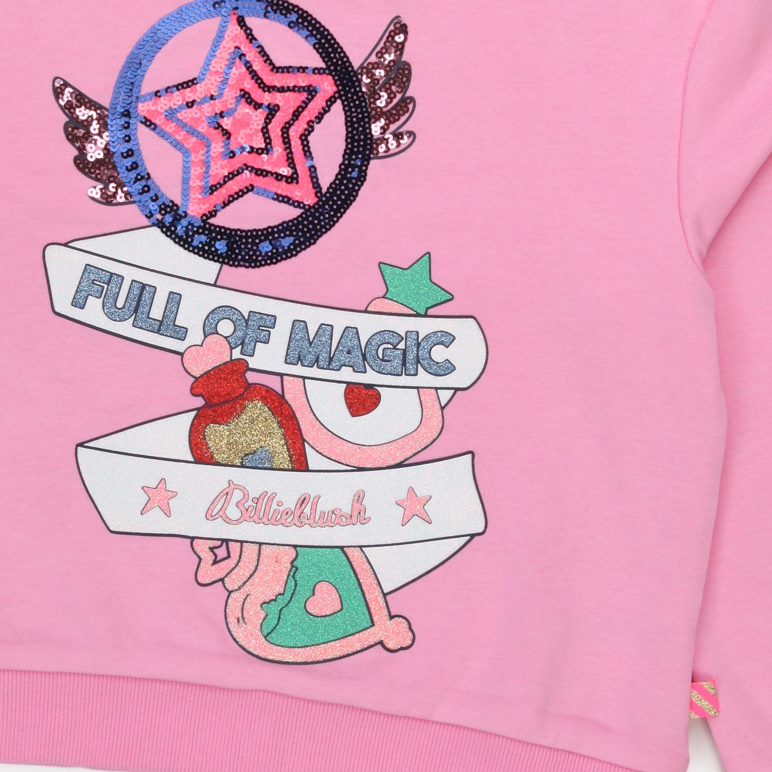 FELPA ROSA CON PATCH MULTICOLOR BAMBINA - annameglio.com abbigliamento moda
