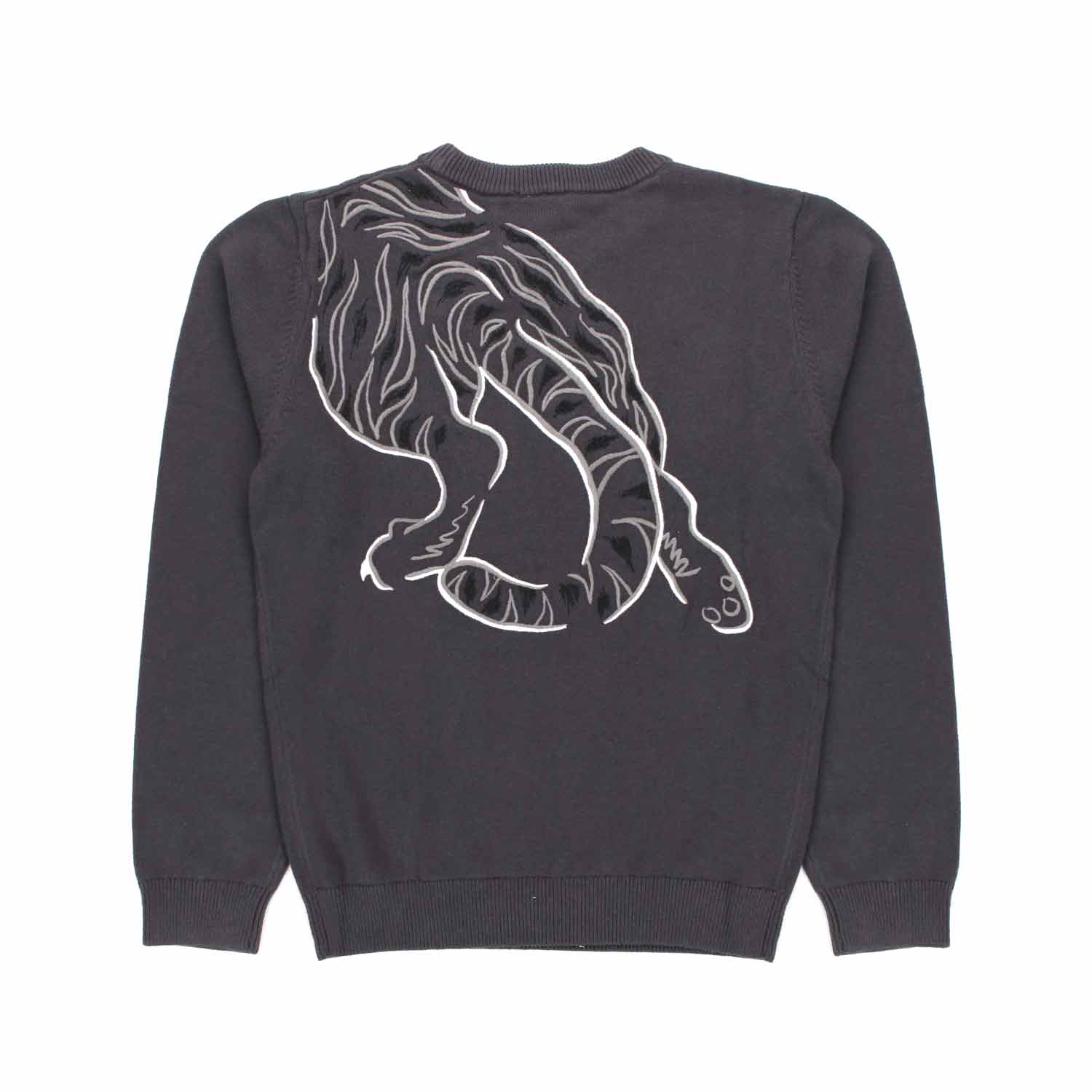 FELPA GRIGIO SCURO TIGRE UNISEX - annameglio.com abbigliamento moda