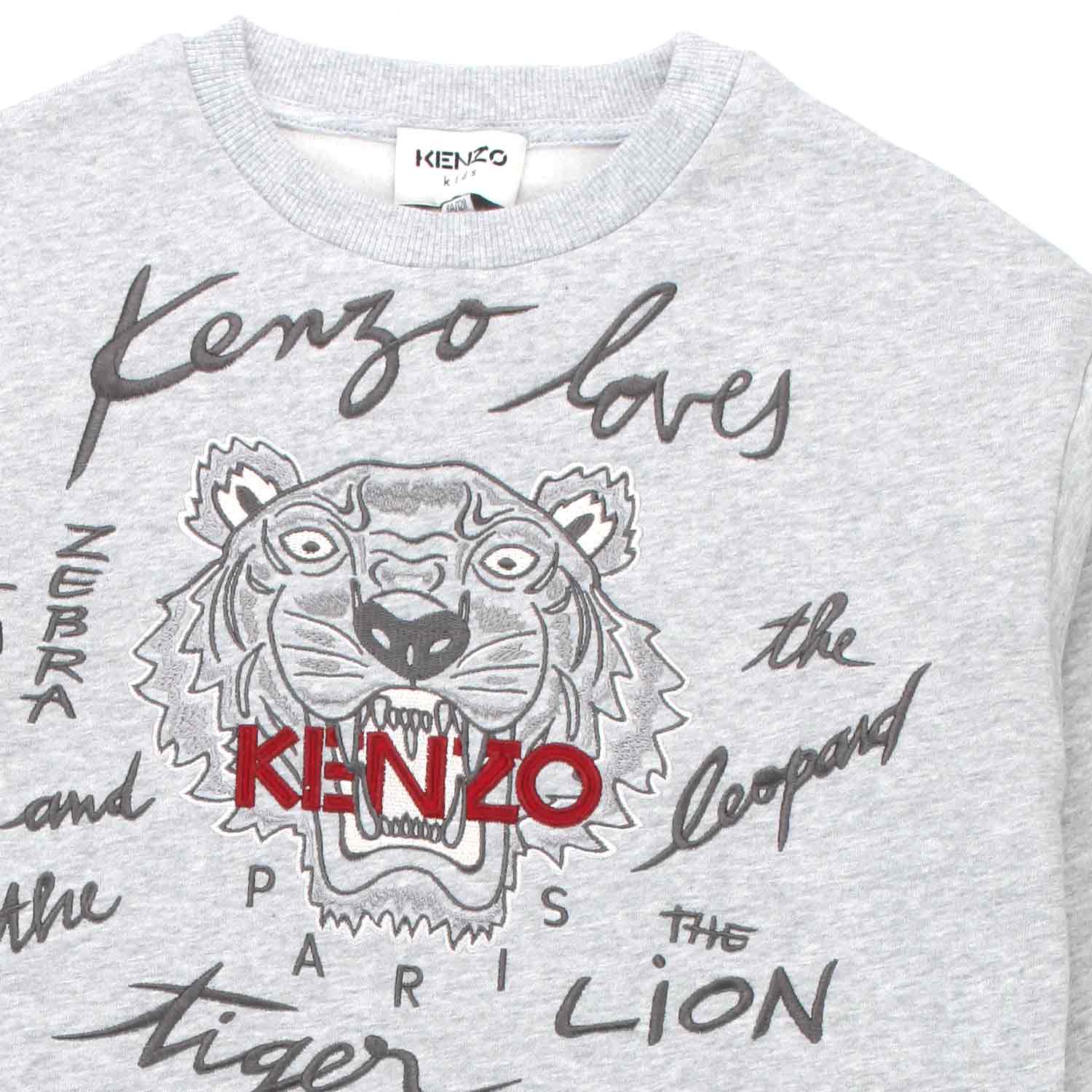 FELPA GRIGIA CON TIGRE UNISEX - annameglio.com abbigliamento moda