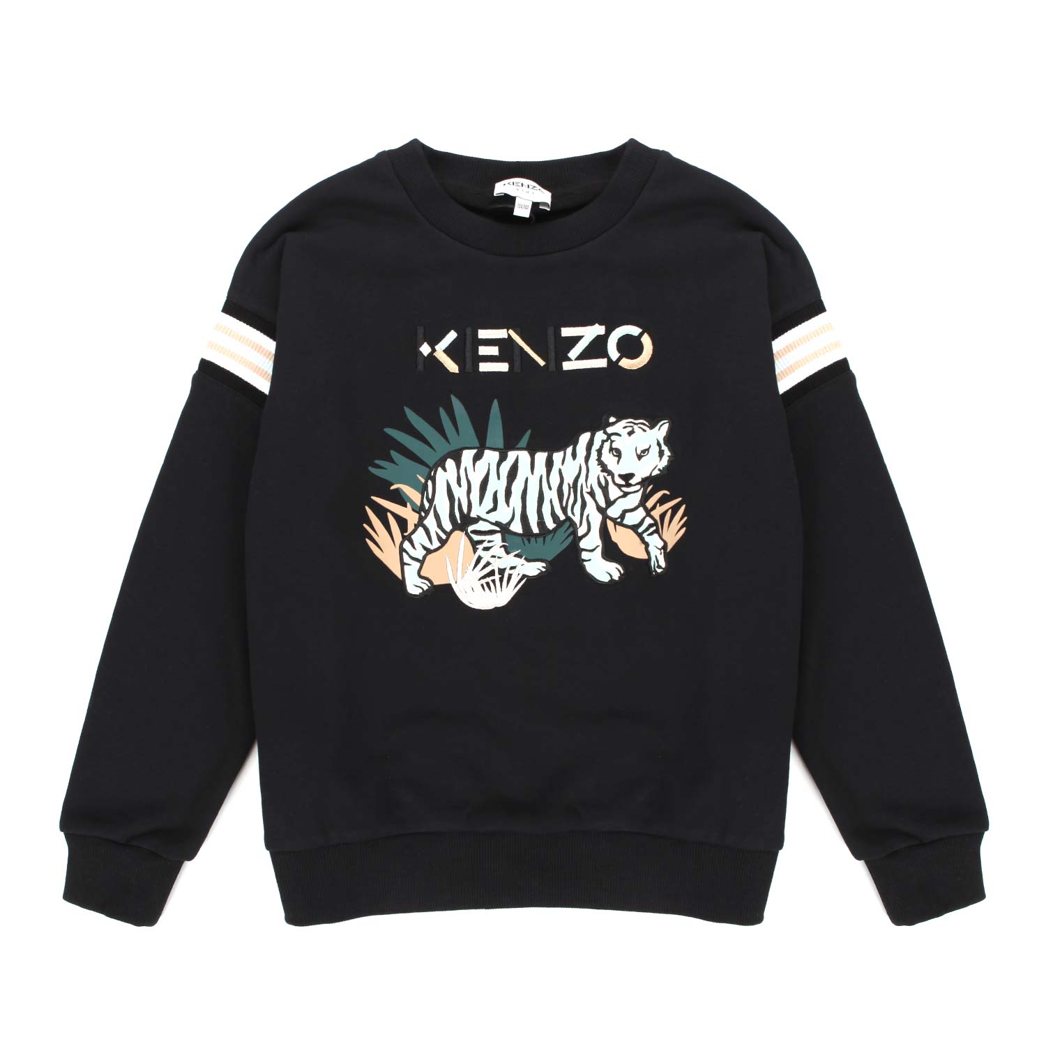 FELPA NERA CON TIGRE E LOGO GIRL - annameglio.com abbigliamento moda