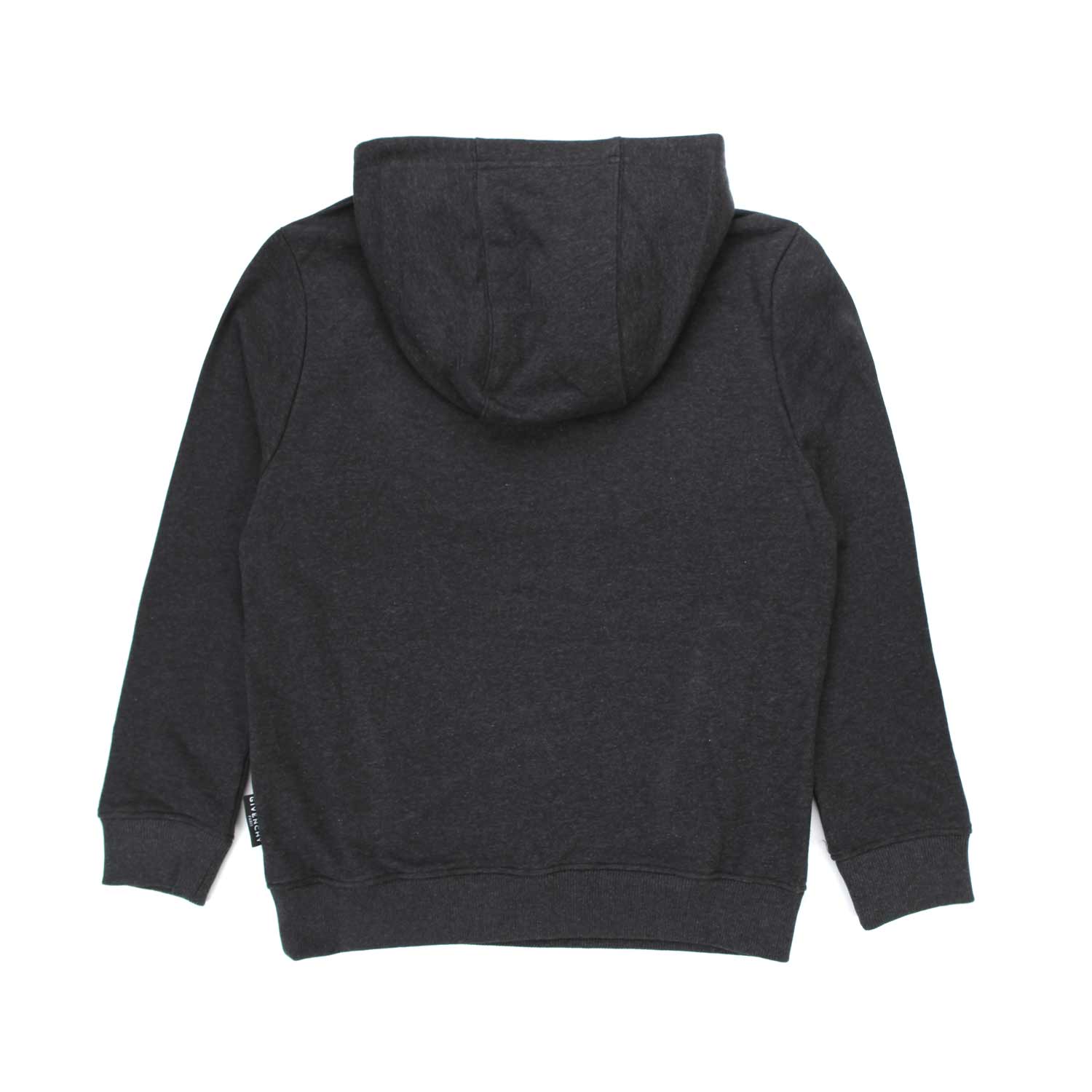 FELPA UNISEX NERO MELANGE CON CAPPUCCIO - annameglio.com abbigliamento moda