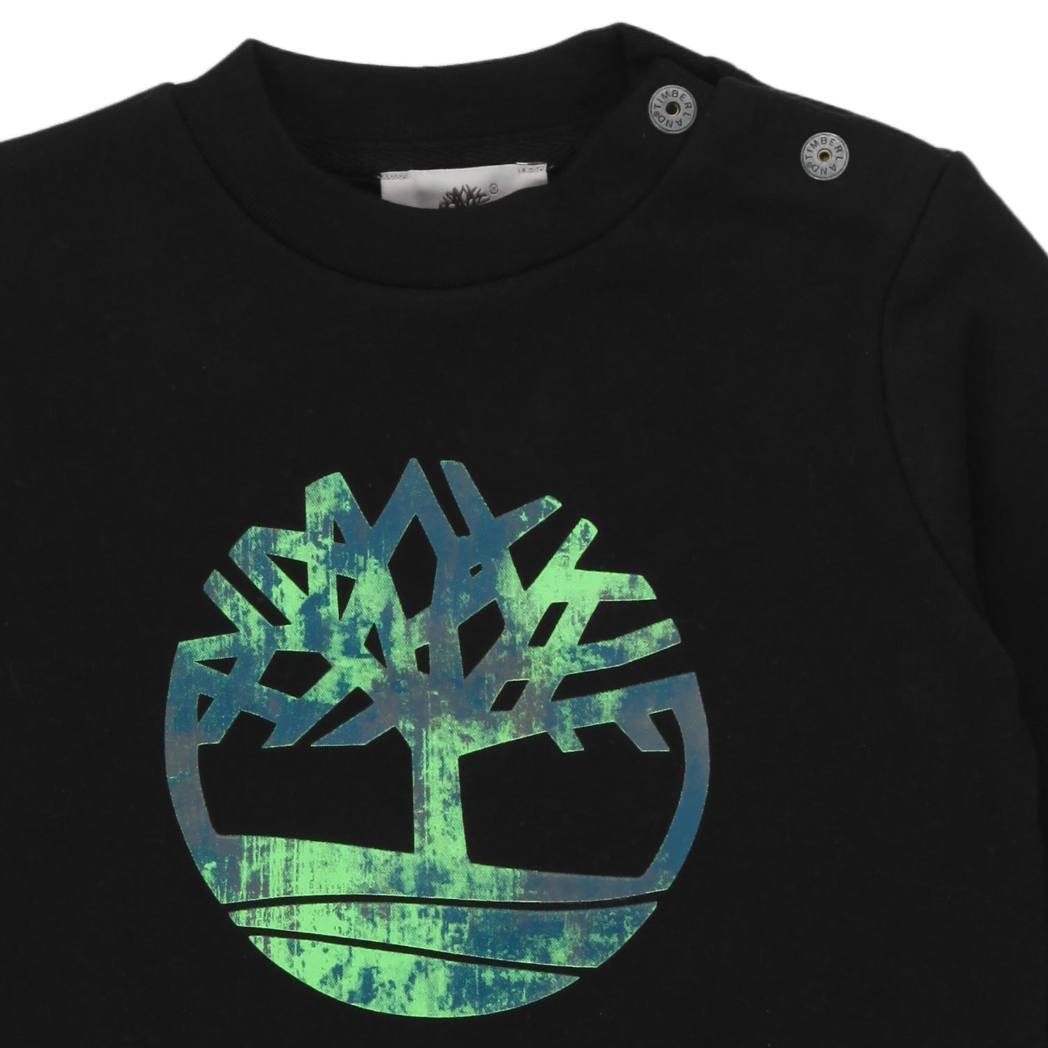 FELPA NERA CON LOGO FLUO BAMBINO - annameglio.com abbigliamento moda