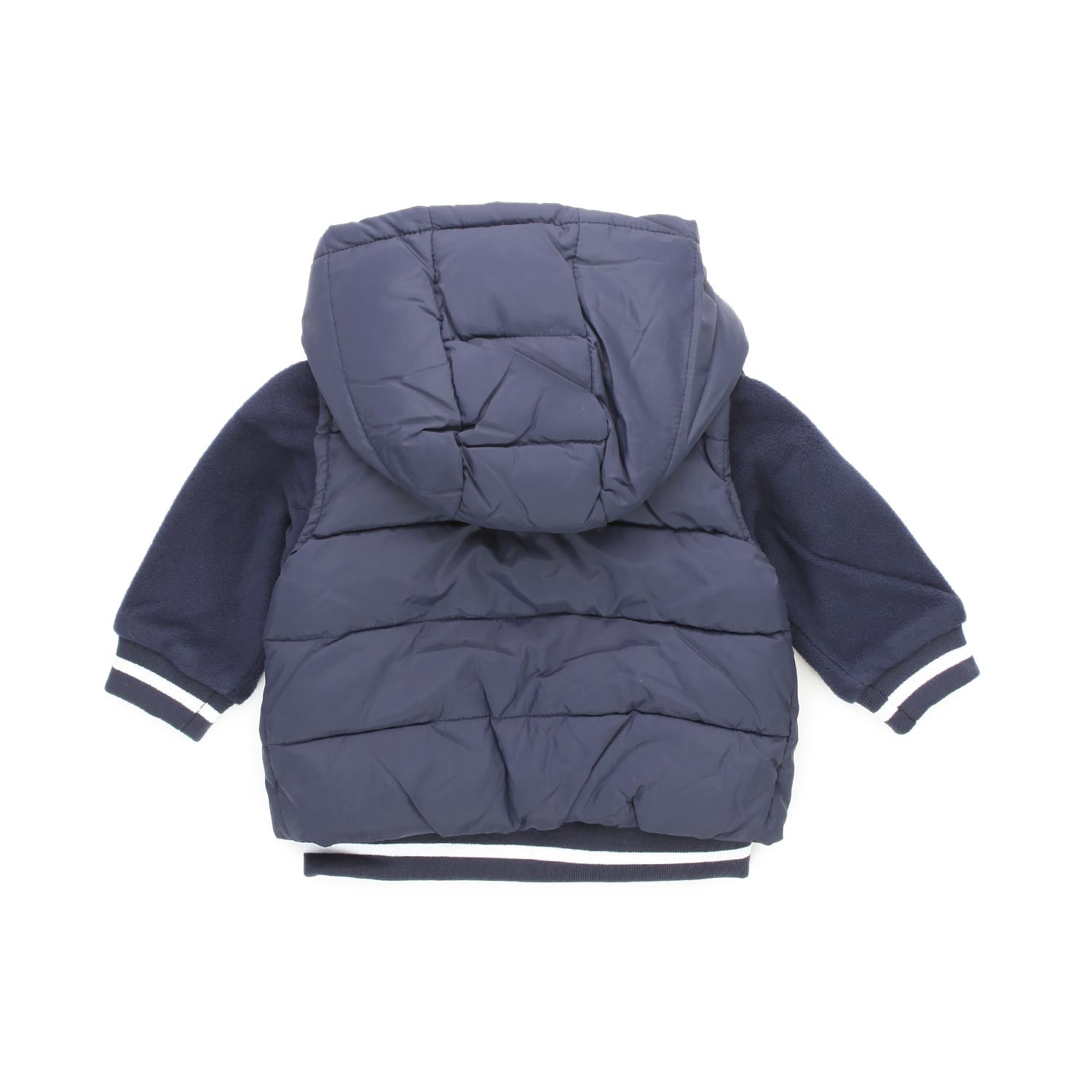 FELPA PILE BLU CON GILET TRAPUNTATO BEBÈ E BAMBINO - annameglio.com abbigliamento moda