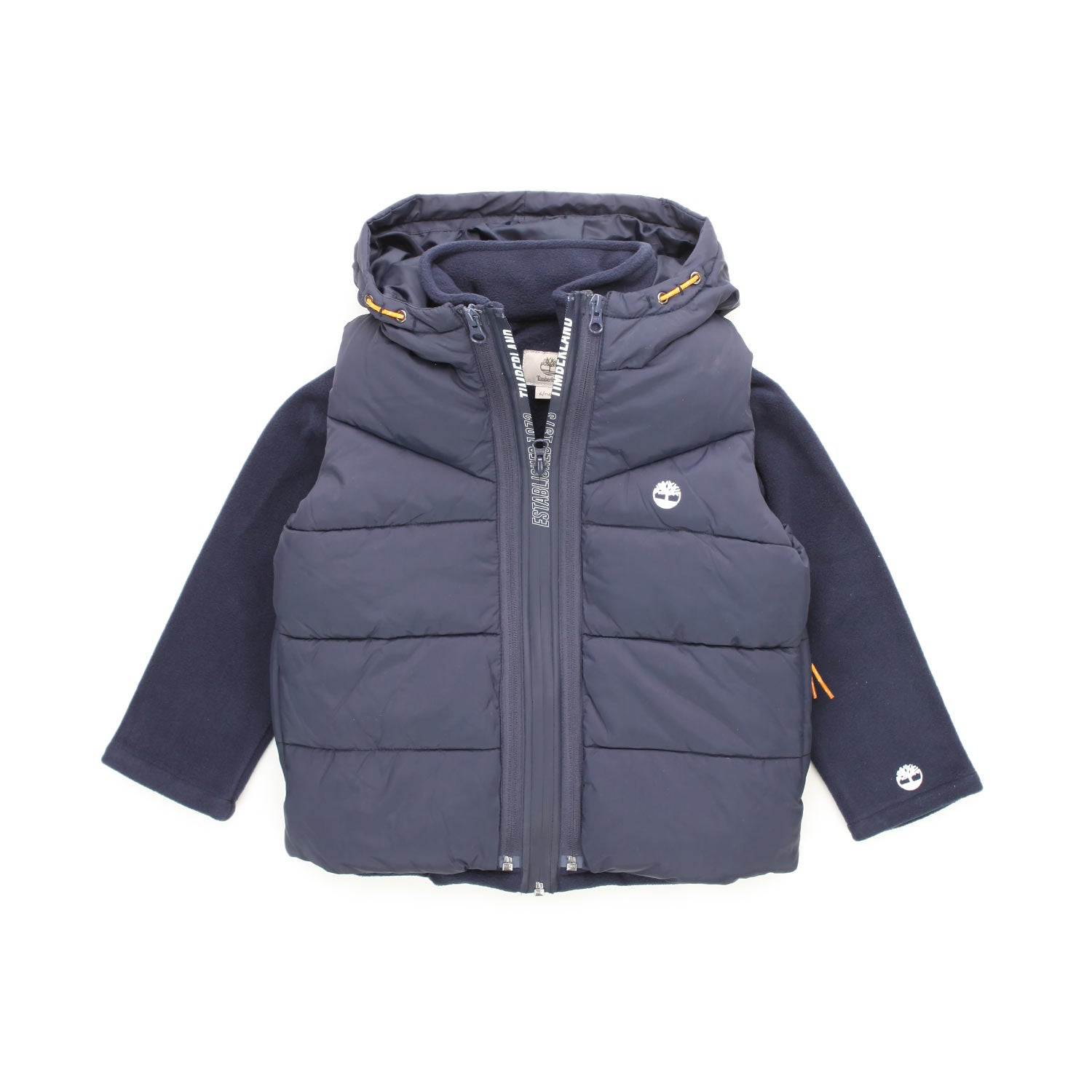 FELPA PILE BLU CON GILET TRAPUNTATO BAMBINO E TEEN - annameglio.com abbigliamento moda