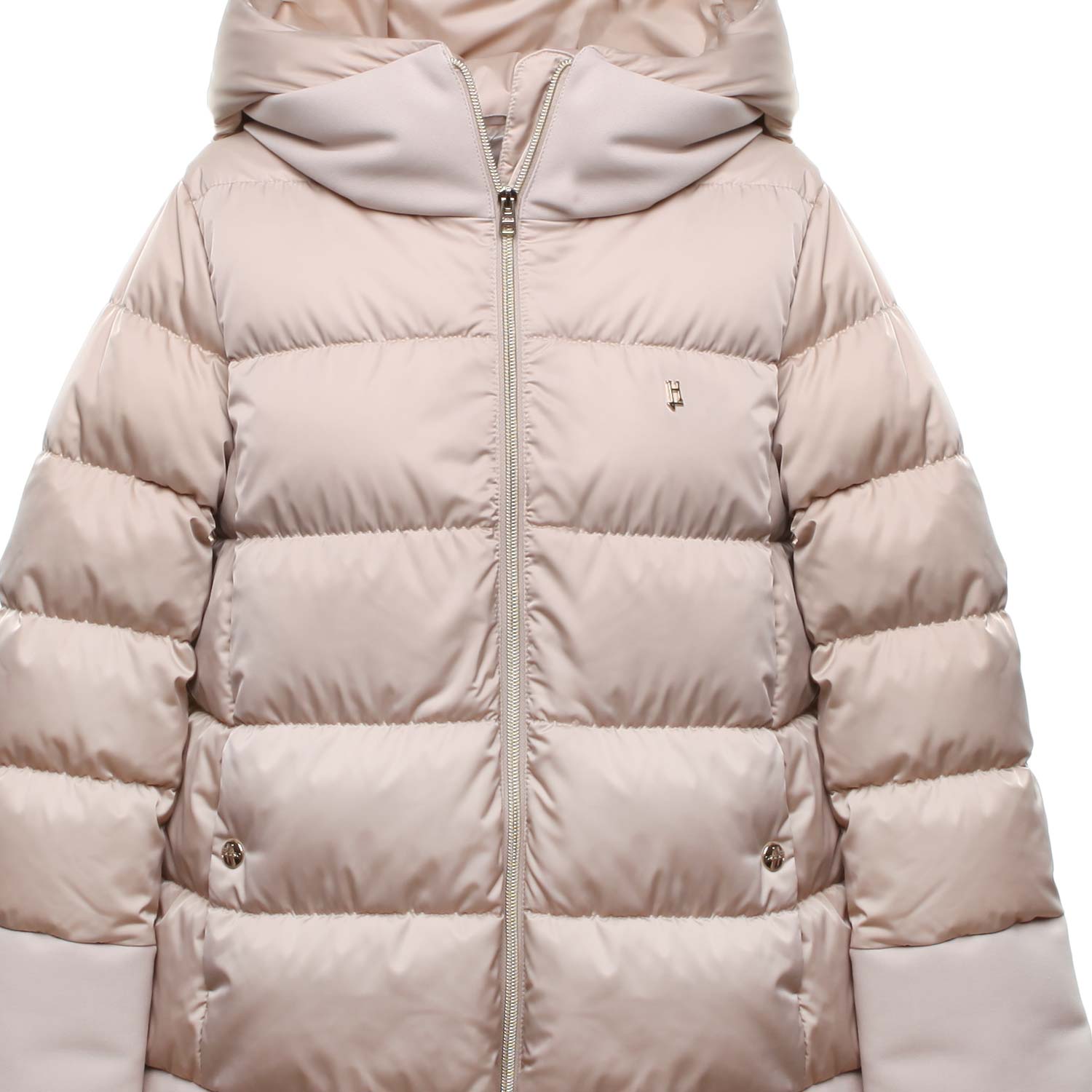 PIUMINO A-SHAPE IN RASO BEIGE BAMBINA E TEEN - annameglio.com abbigliamento moda