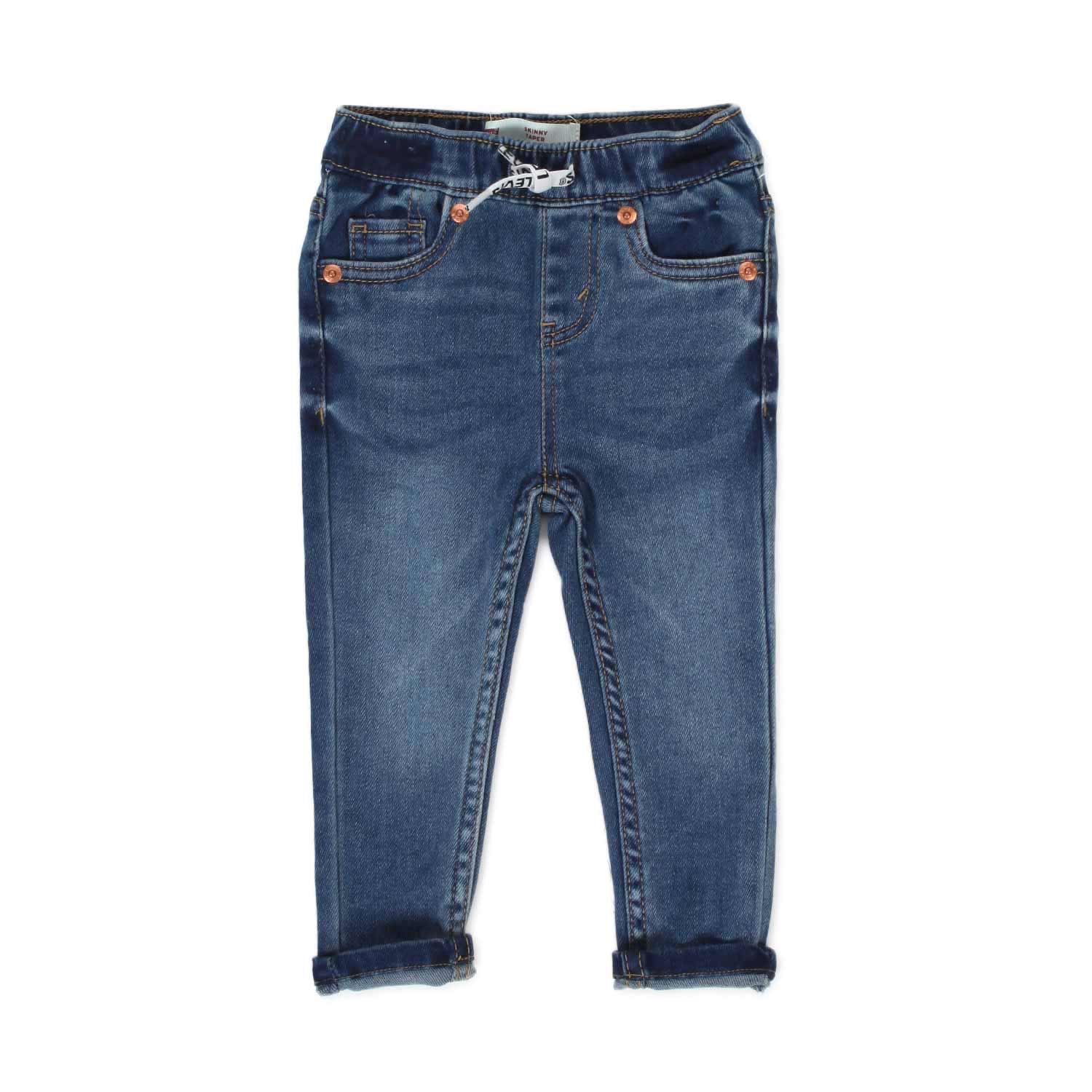 JEANS SCURO DOBBY PULL ON BABY UNISEX - annameglio.com abbigliamento moda