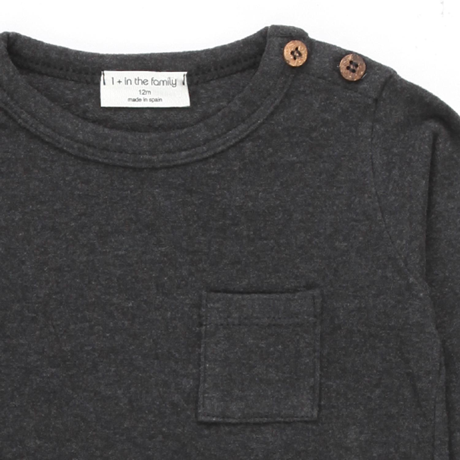 T-SHIRT ORIOL ANTRACITE BABY UNISEX - annameglio.com abbigliamento moda