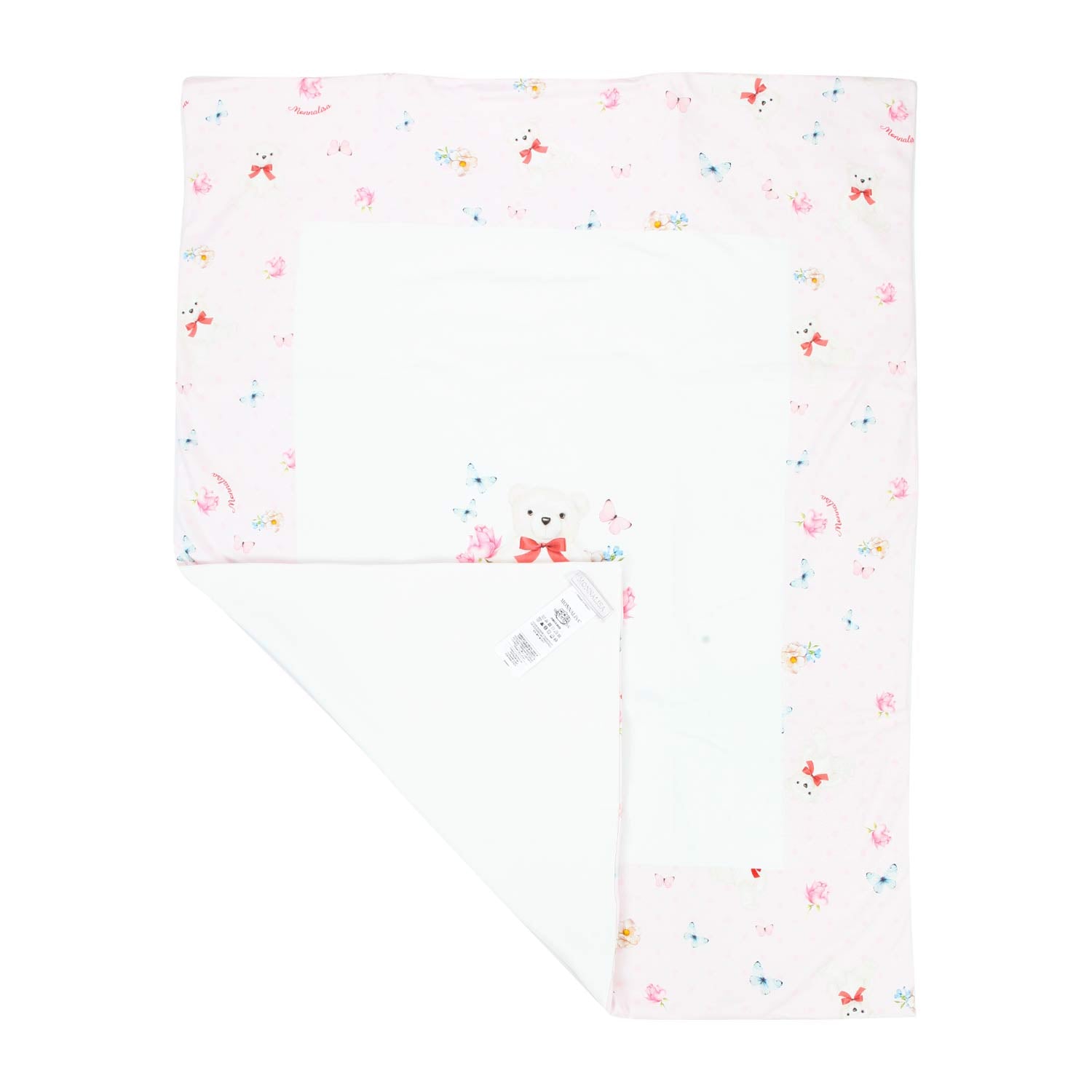 COPERTA BIANCA E ROSA CON ORSACCHIOTTO NEONATA - annameglio.com abbigliamento moda