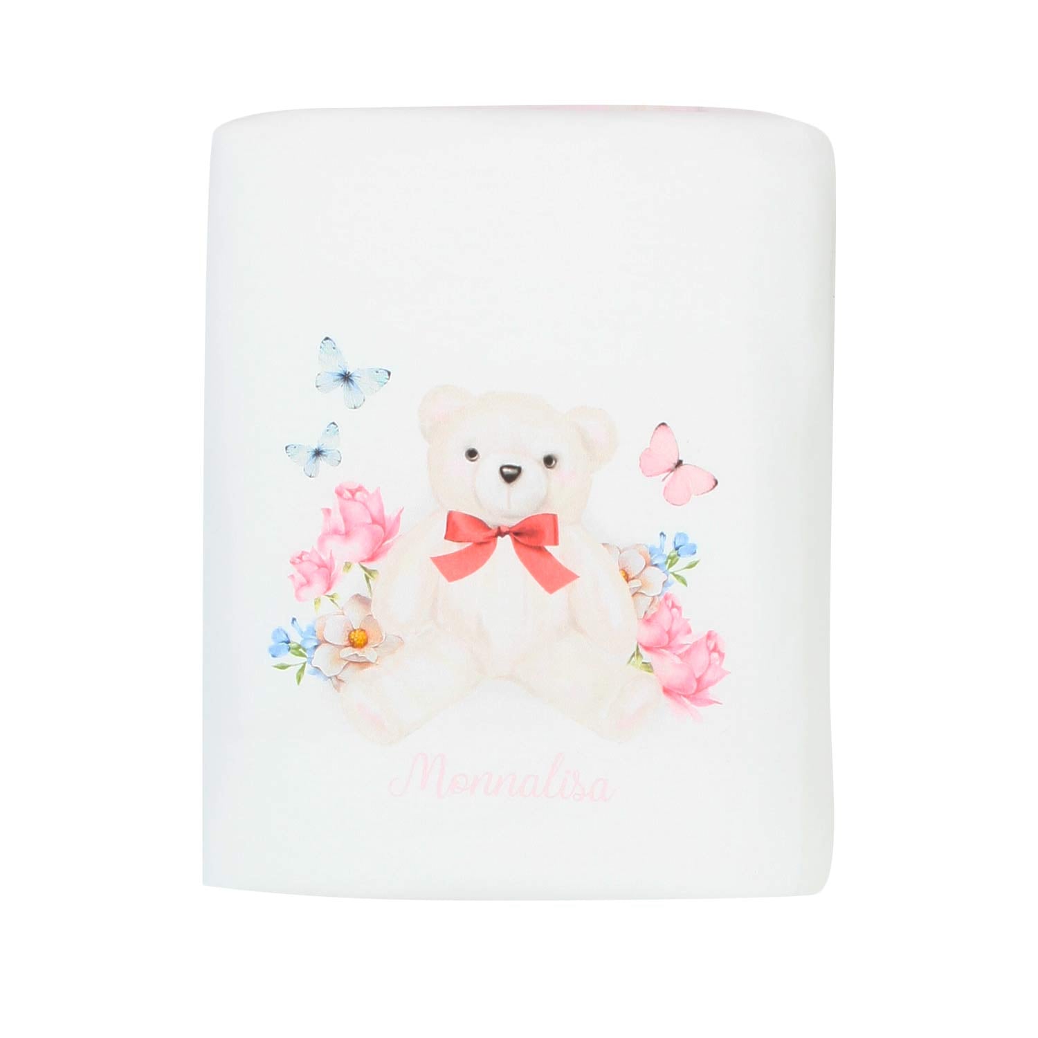 COPERTA BIANCA E ROSA CON ORSACCHIOTTO NEONATA - annameglio.com abbigliamento moda