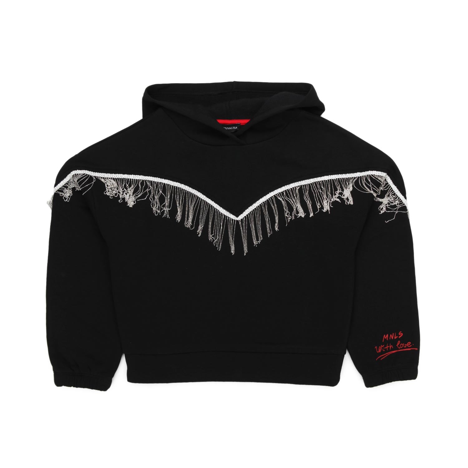 FELPA CON FRANGE TEENAGER - annameglio.com abbigliamento moda