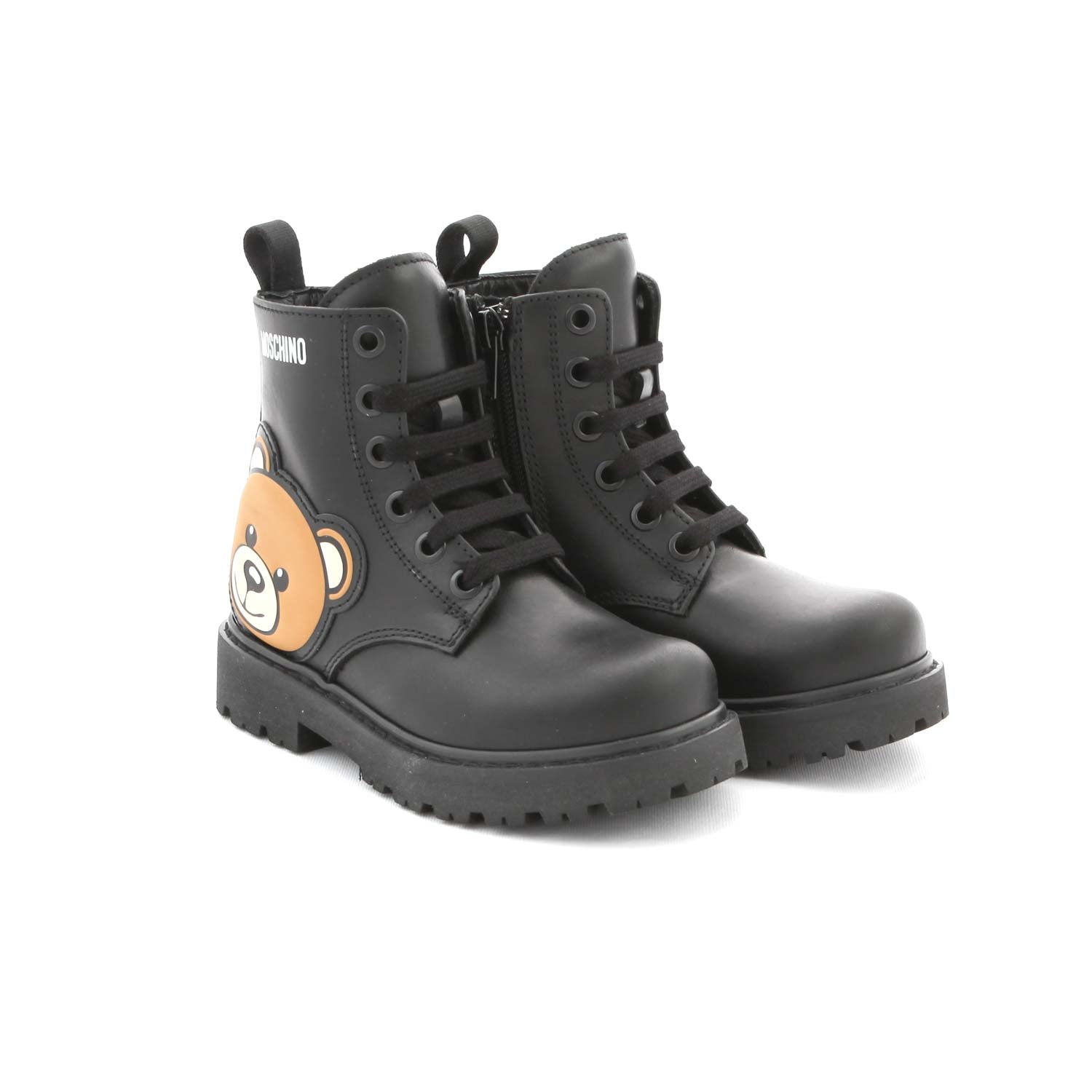 ANFIBI NERI CON ORSETTO UNISEX - annameglio.com abbigliamento moda