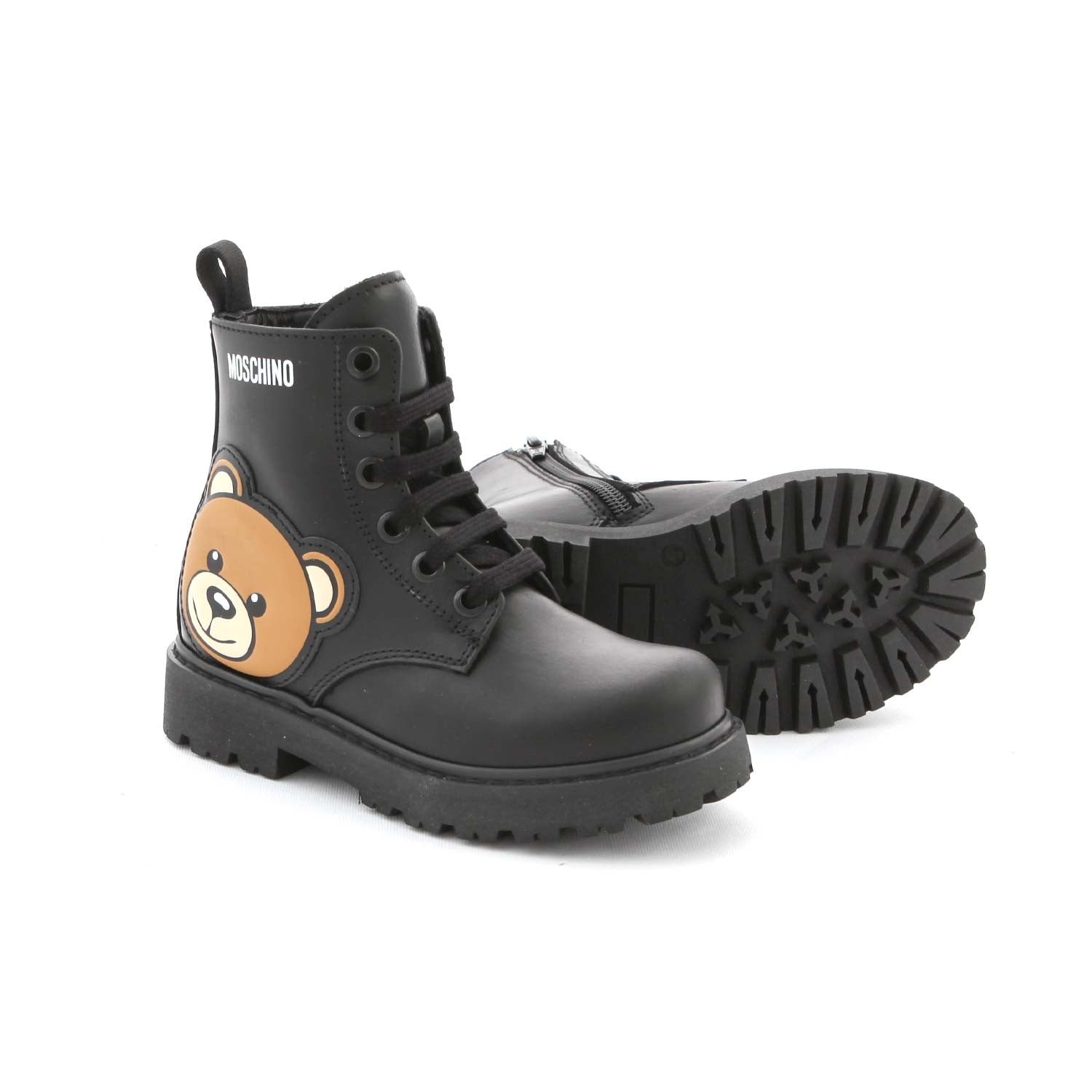 ANFIBI NERI CON ORSETTO UNISEX - annameglio.com abbigliamento moda