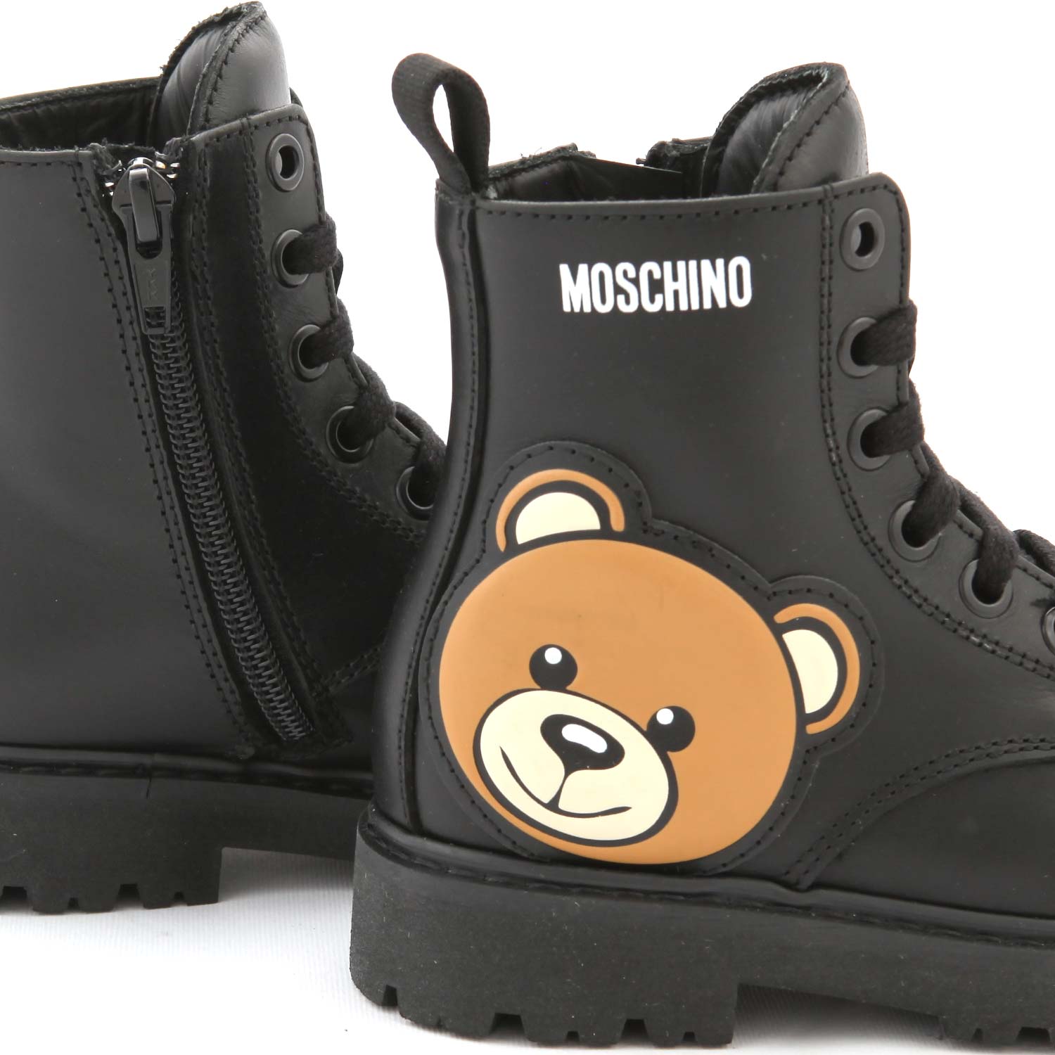 ANFIBI NERI CON ORSETTO UNISEX - annameglio.com abbigliamento moda