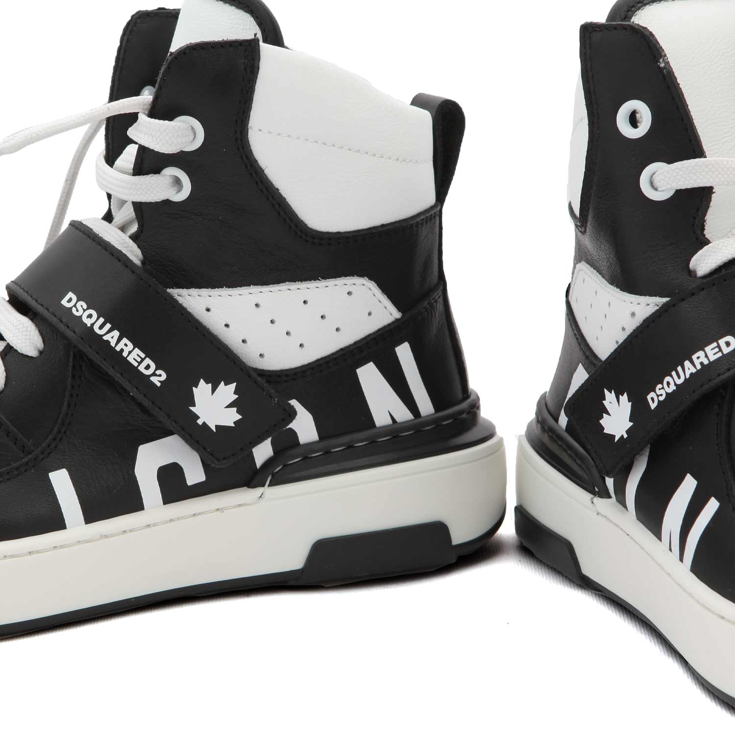 SNEAKER D2 HIGH-TOP NERA E BIANCA TEENAGER - annameglio.com abbigliamento moda