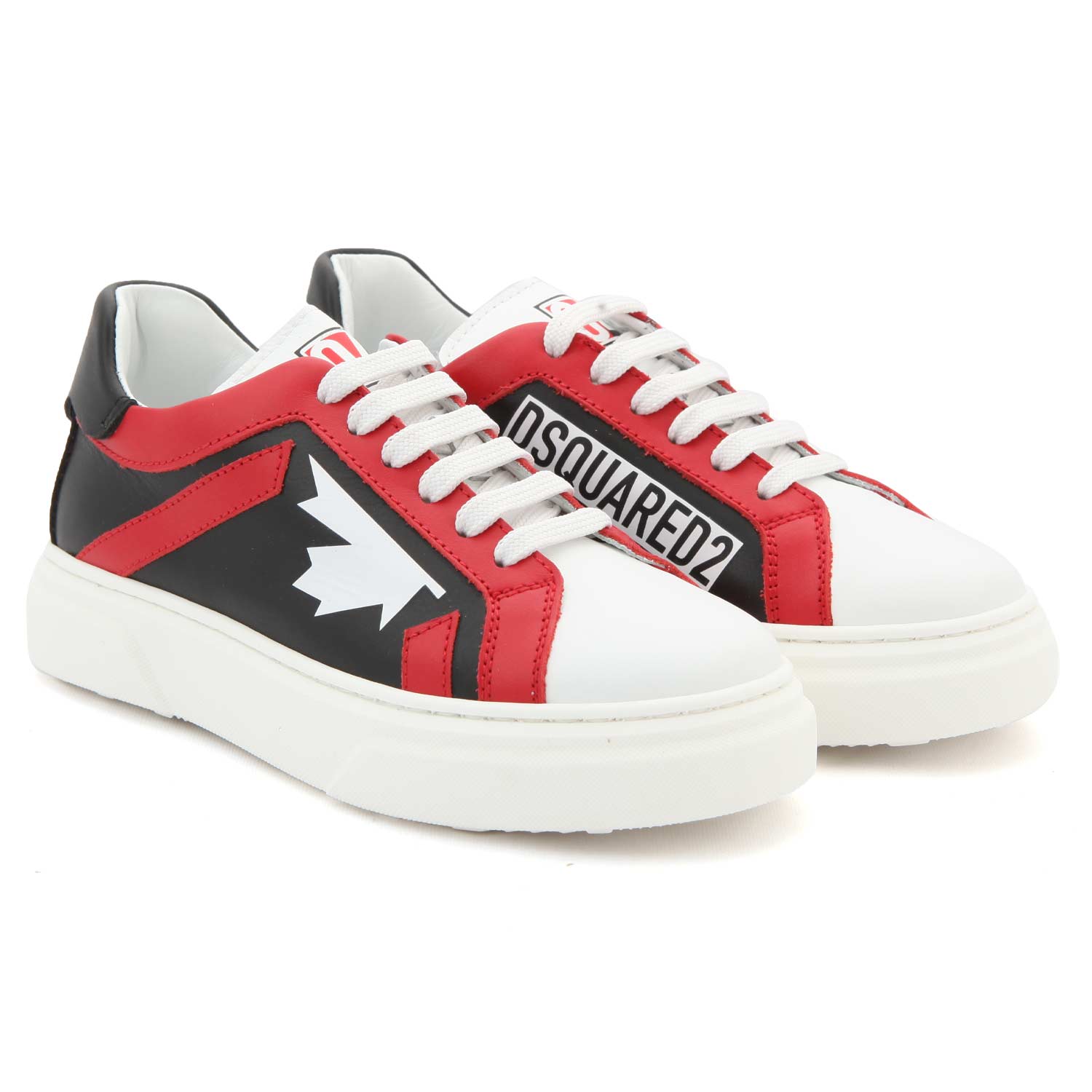 SNEAKERS D2 NERA ROSSA E BIANCA JR E TEEN - annameglio.com abbigliamento moda