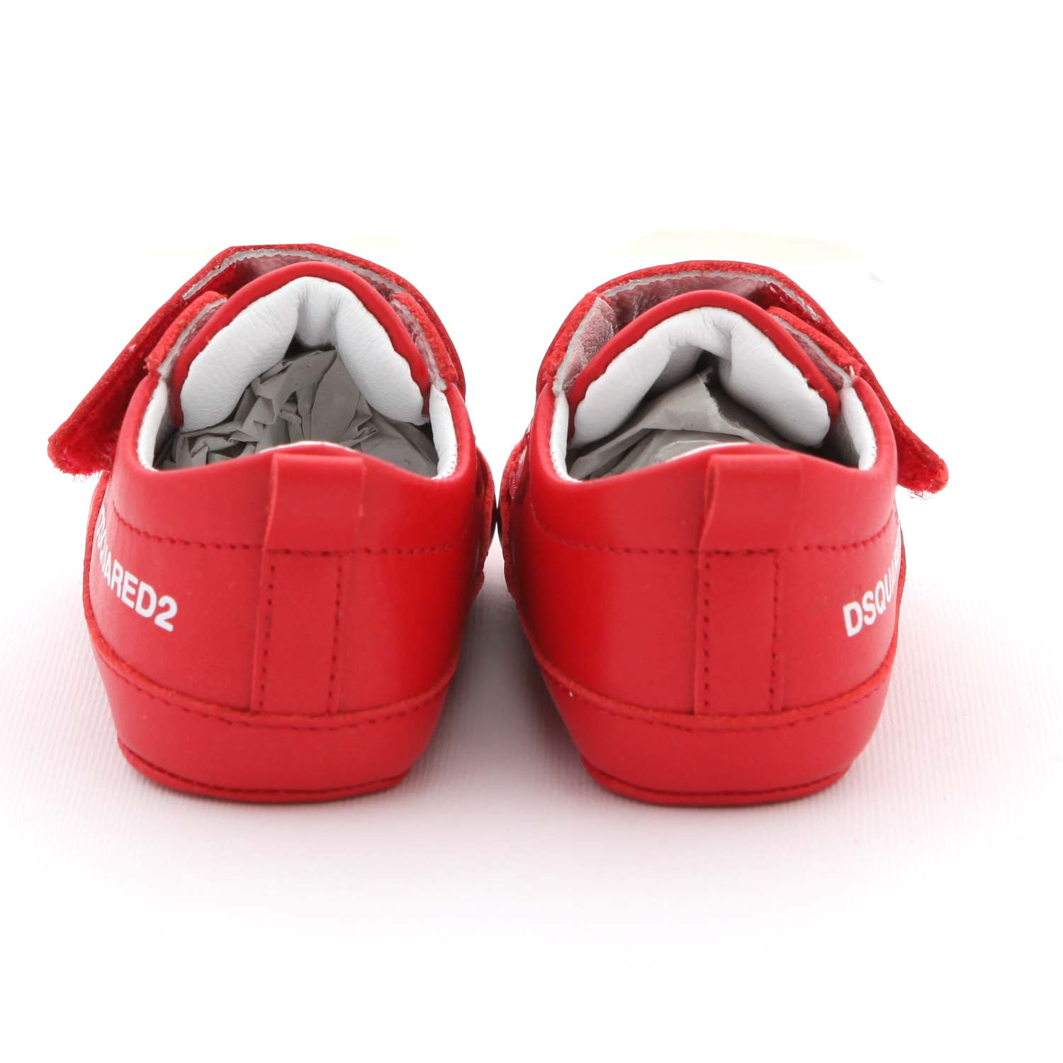 MINI SNEAKER IN PELLE ROSSA BEBÈ UNISEX - annameglio.com abbigliamento moda