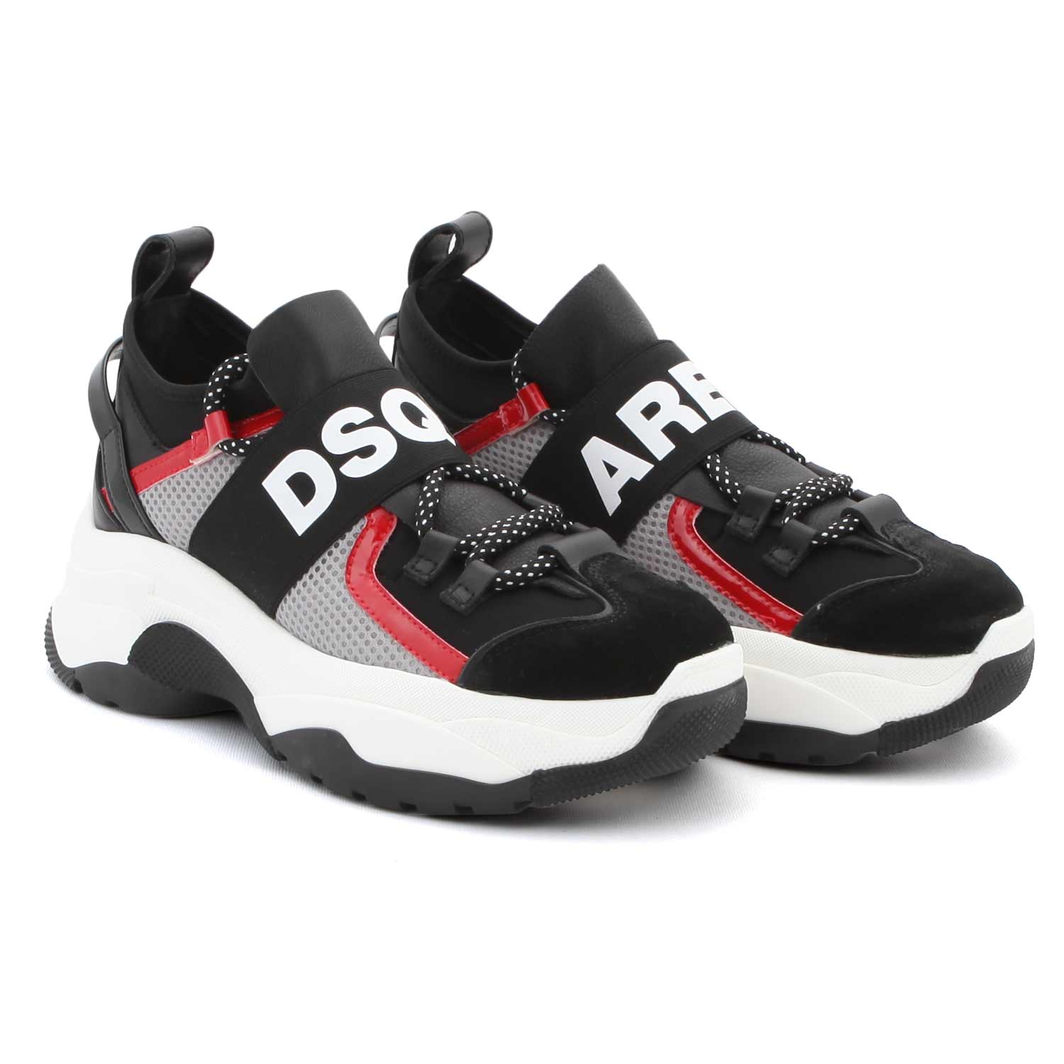 SNEAKER D2K NERA GRIGIA E BIANCA TEENAGER - annameglio.com abbigliamento moda