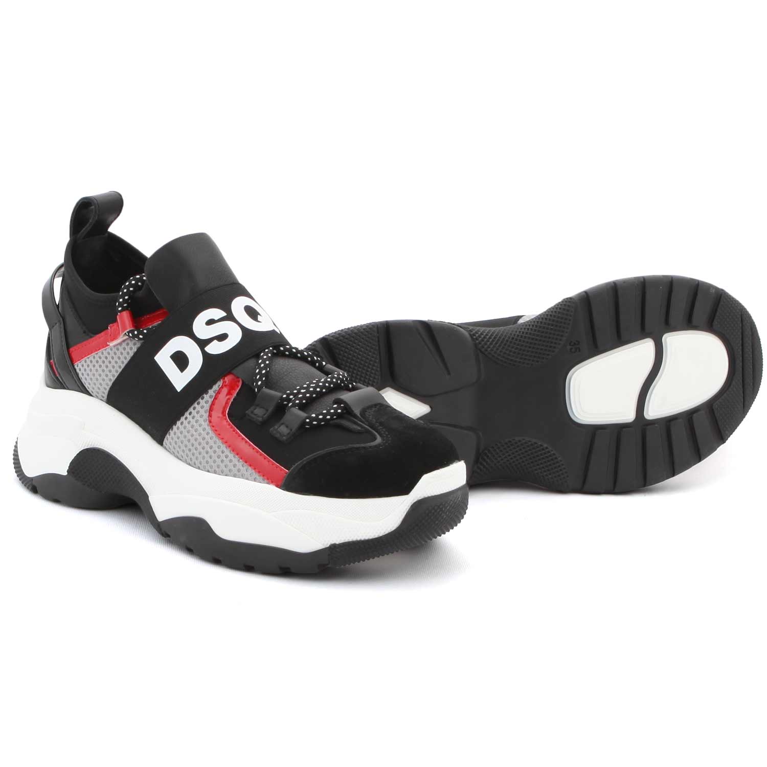 SNEAKER D2K NERA GRIGIA E BIANCA TEENAGER - annameglio.com abbigliamento moda