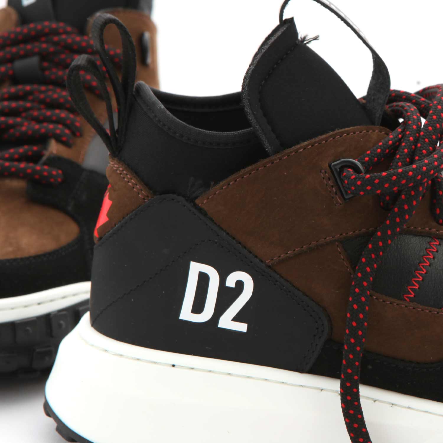 SNEAKER ALTA MARRONE E NERA TEENAGER - annameglio.com abbigliamento moda