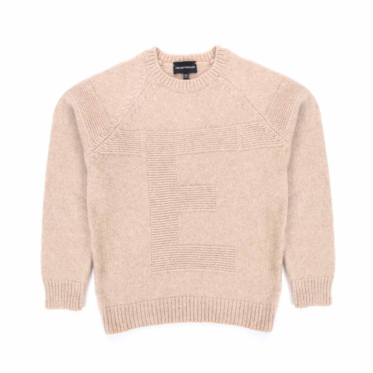 PULLOVER BEIGE NATURAL MELANGE BAMBINO E TEENAGER - annameglio.com abbigliamento moda