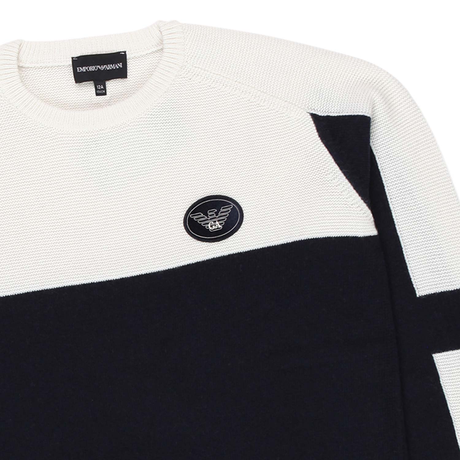 PULLOVER BIANCO E BLU BOY - annameglio.com abbigliamento moda