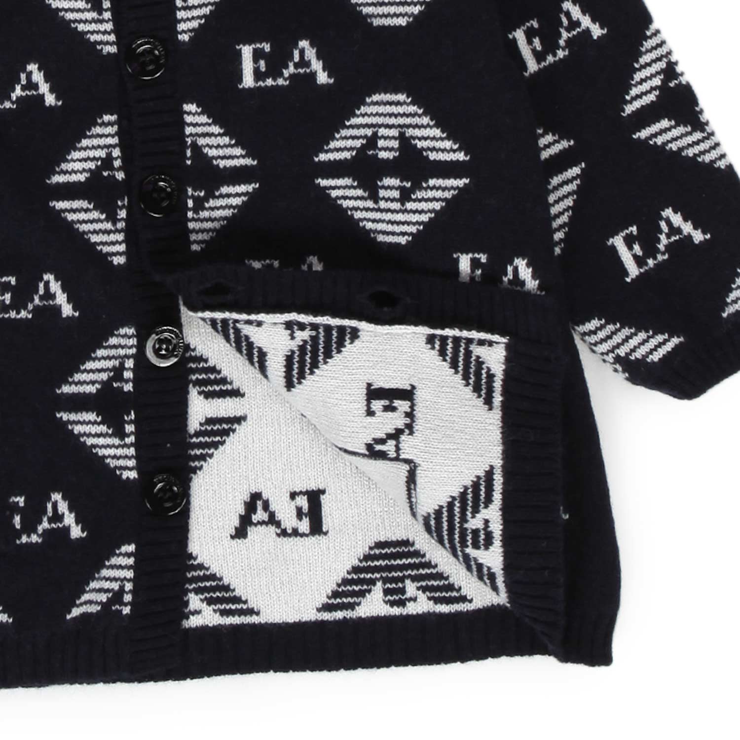 CARDIGAN BLU CON LOGO BABY - annameglio.com abbigliamento moda