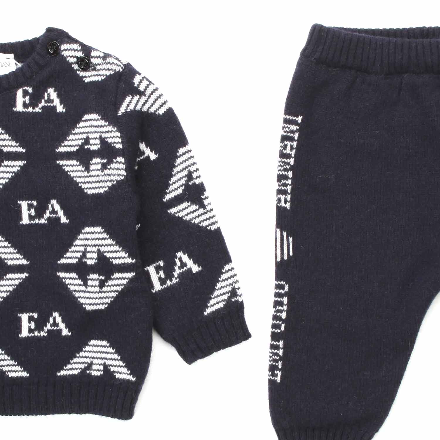 COMPLETO BLU LOGO NEONATO - annameglio.com abbigliamento moda