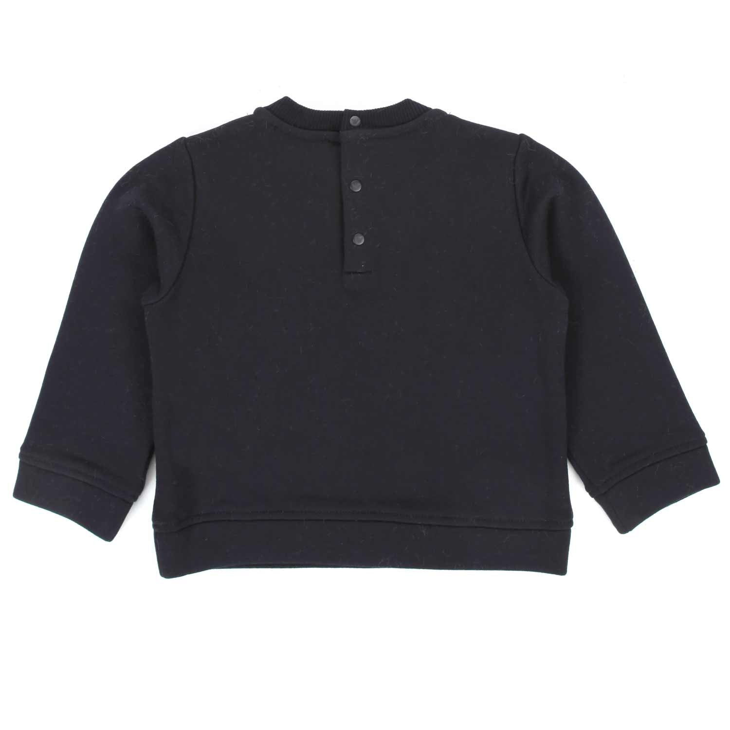 FELPA BLU NAVY LOGO BIANCO BAMBINO E NEONATO - annameglio.com abbigliamento moda