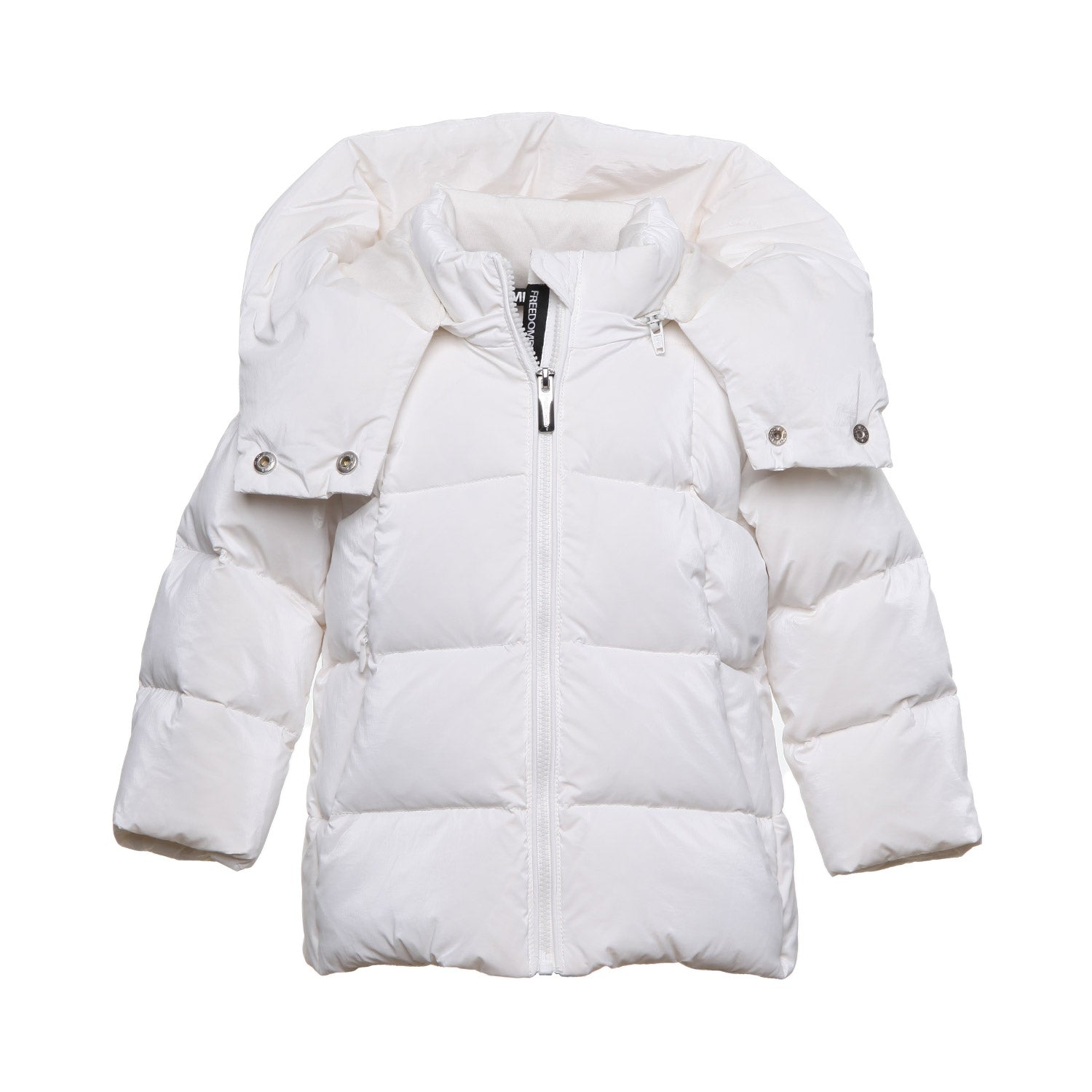 PIUMINO BIANCO CON CAPPUCCIO BIMBA - annameglio.com abbigliamento moda