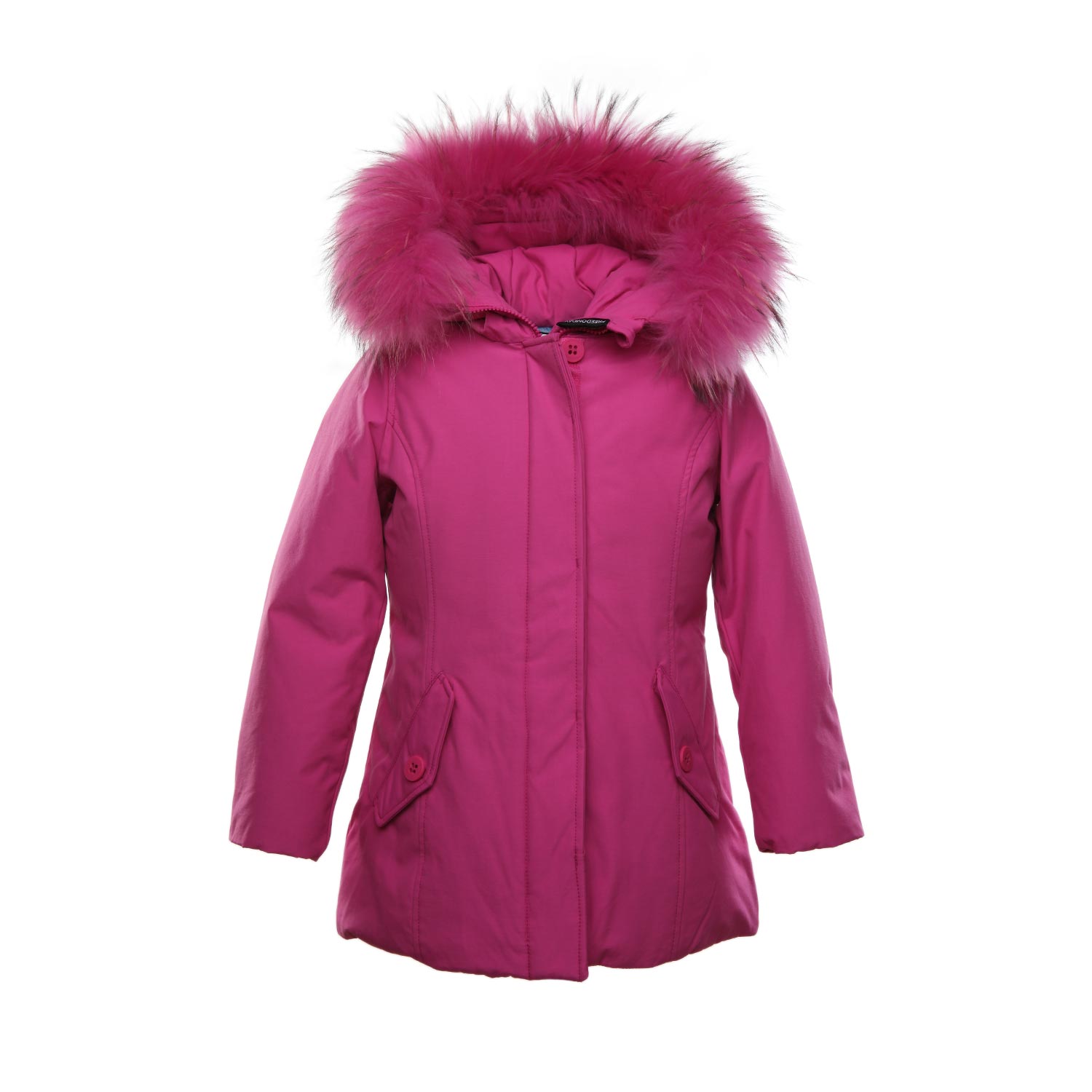 PARKA FUCSIA CON PELLICCIA BAMBINA E RAGAZZA - annameglio.com abbigliamento moda