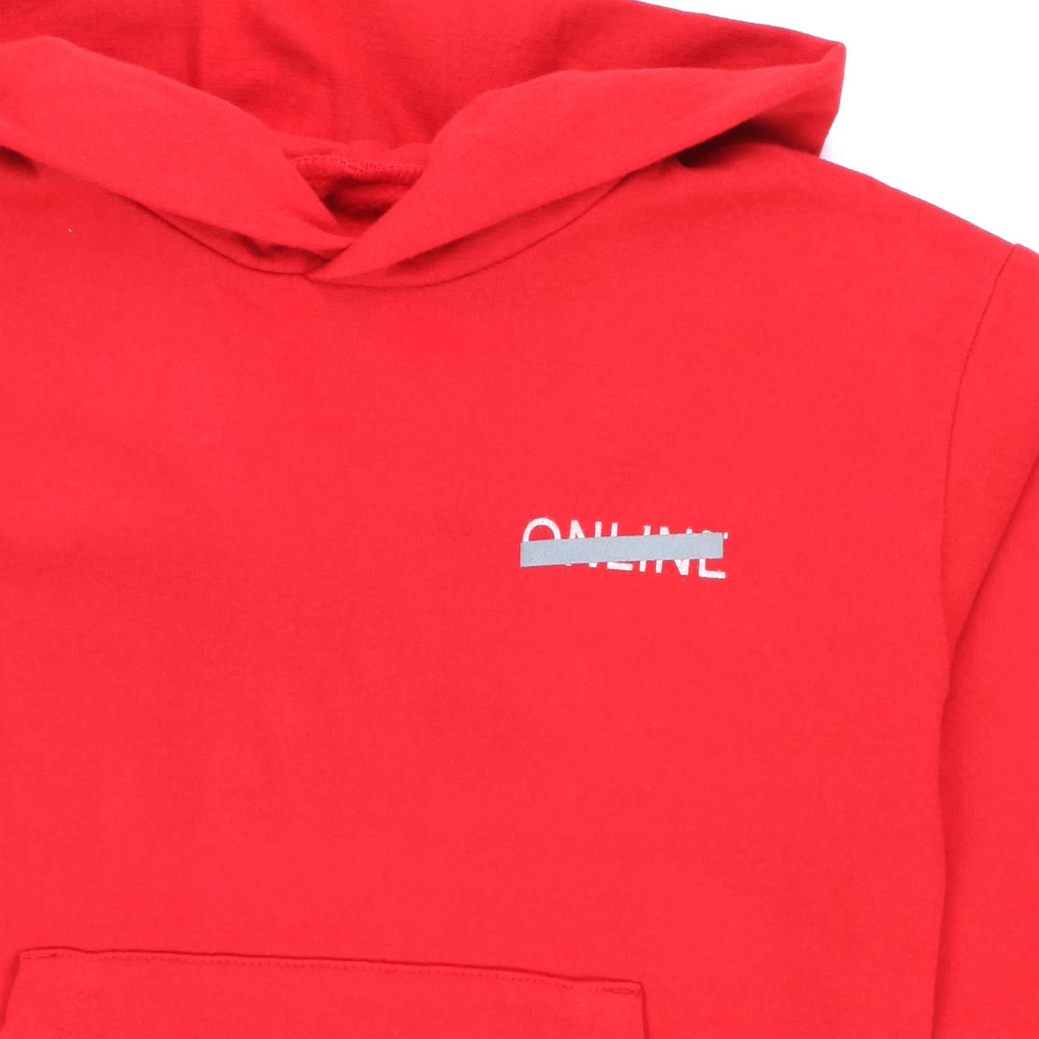 FELPA UNISEX ROSSA CON CAPPUCCIO JUNIOR E TEEN - annameglio.com abbigliamento moda