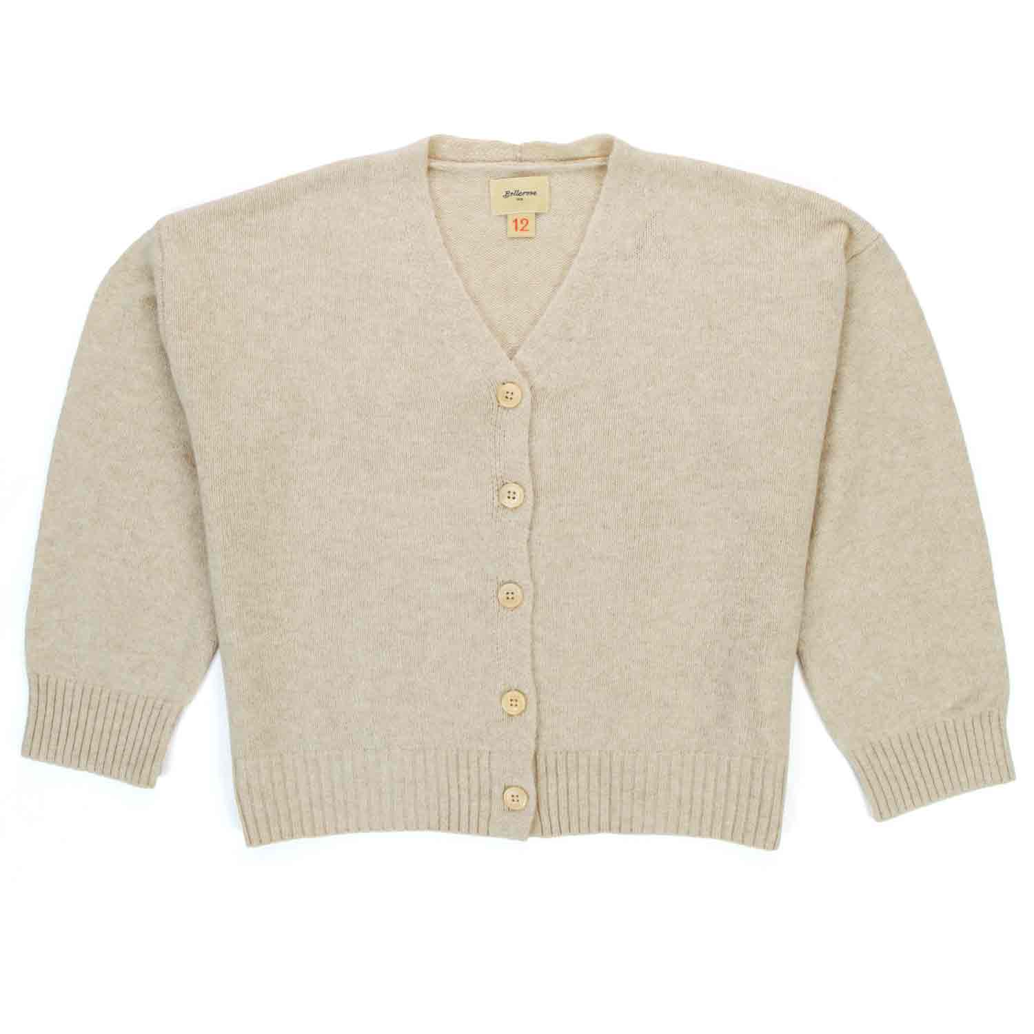 CARDIGAN DI LANA BEIGE BAMBINA E TEENAGER - annameglio.com abbigliamento moda